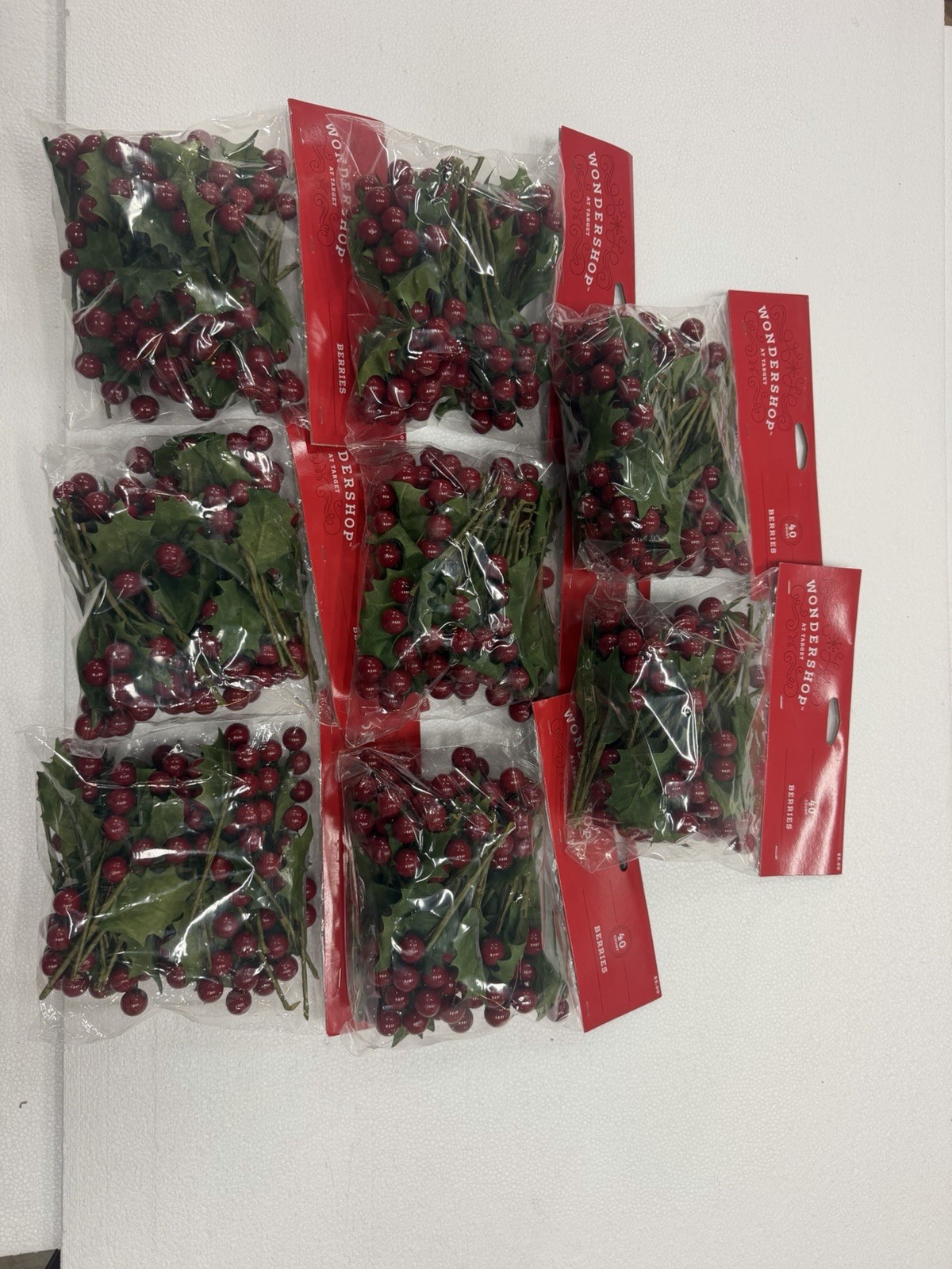 WONDERSHOP Ornamental Decorative berries . 8 BAGS!