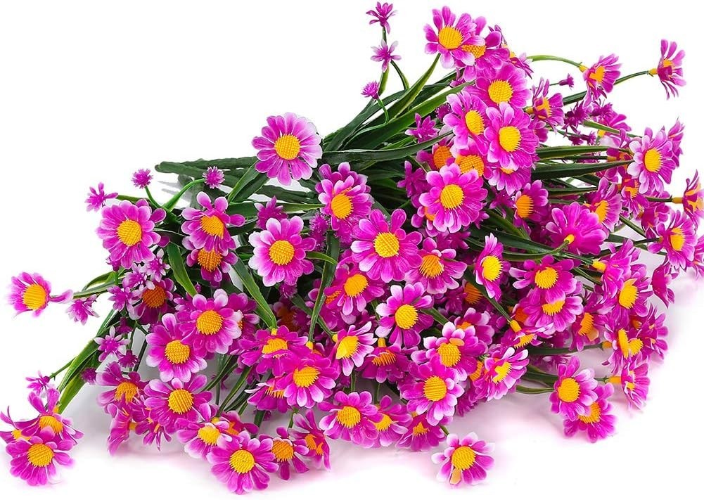 Large Faux Daisy Sunflowers – Indoor Outdoor Decor Pack of 8