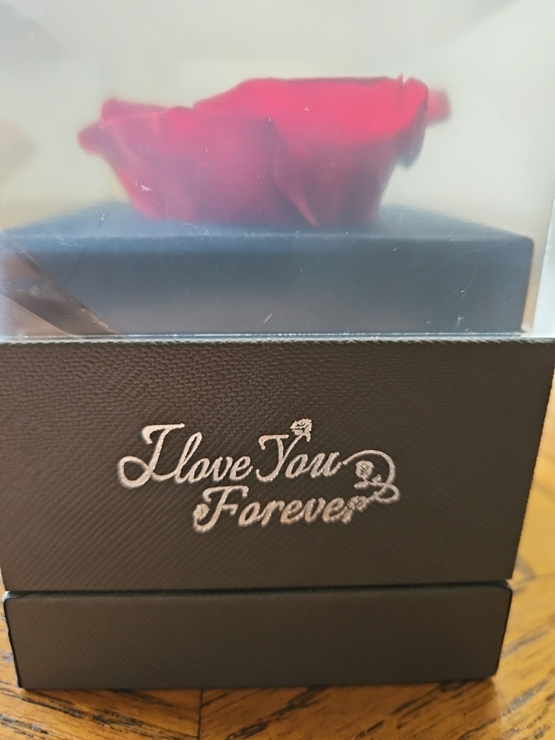 Rose with Necklace Infinity Rose in Love Box I Love You Forever.