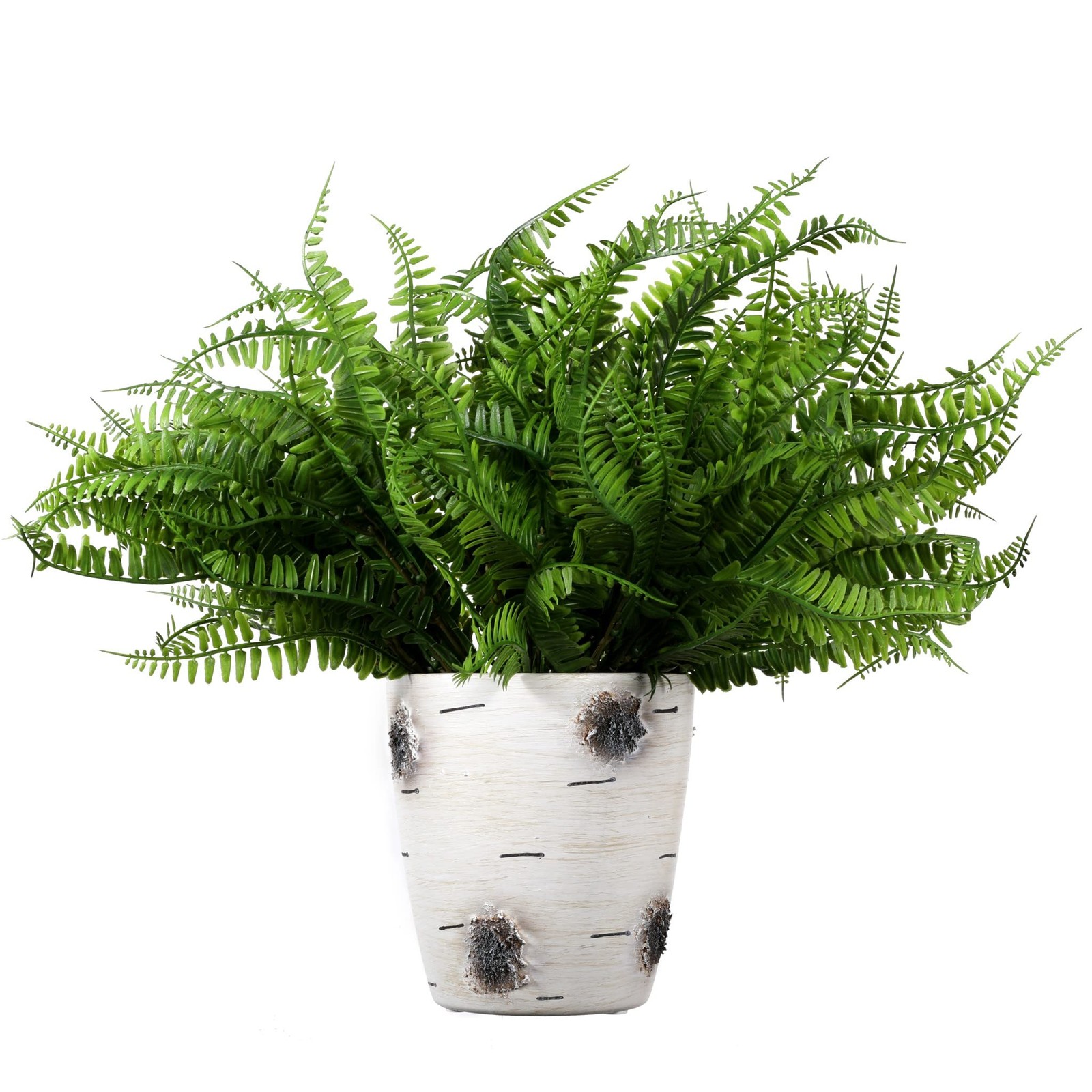 Boston Ferns Artificial Plants Bulk Faux Greenery Plastic Shrubs Real-Touch B…