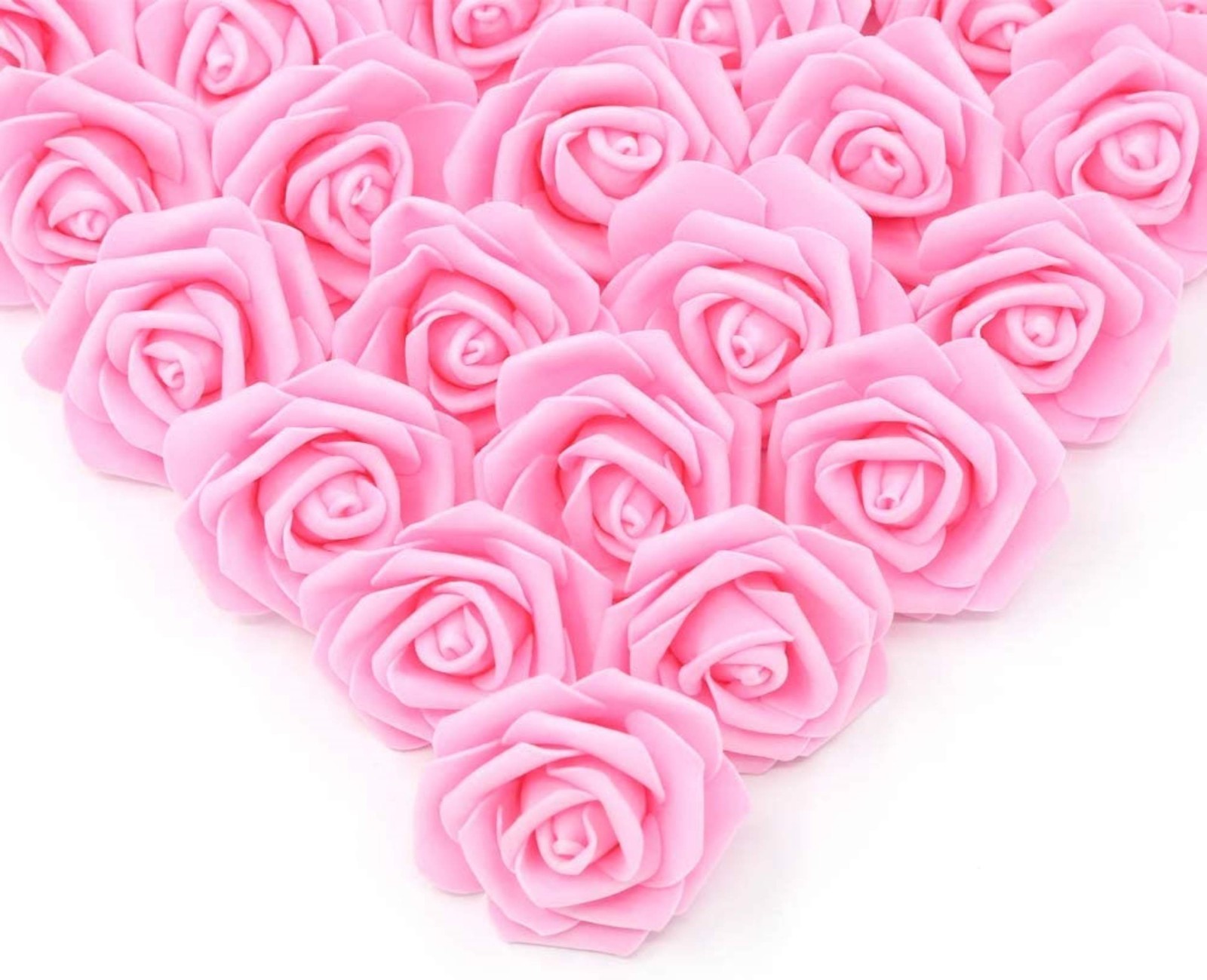 Artificial Foam Roses – Real Touch Pink Roses with Stems (Latex Foam)