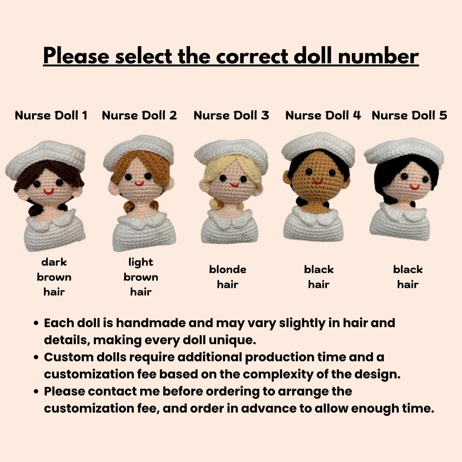 Crochet Nurse Graduation Doll Bouquet Handmade Keepsake RN Pinning Graduate Gift