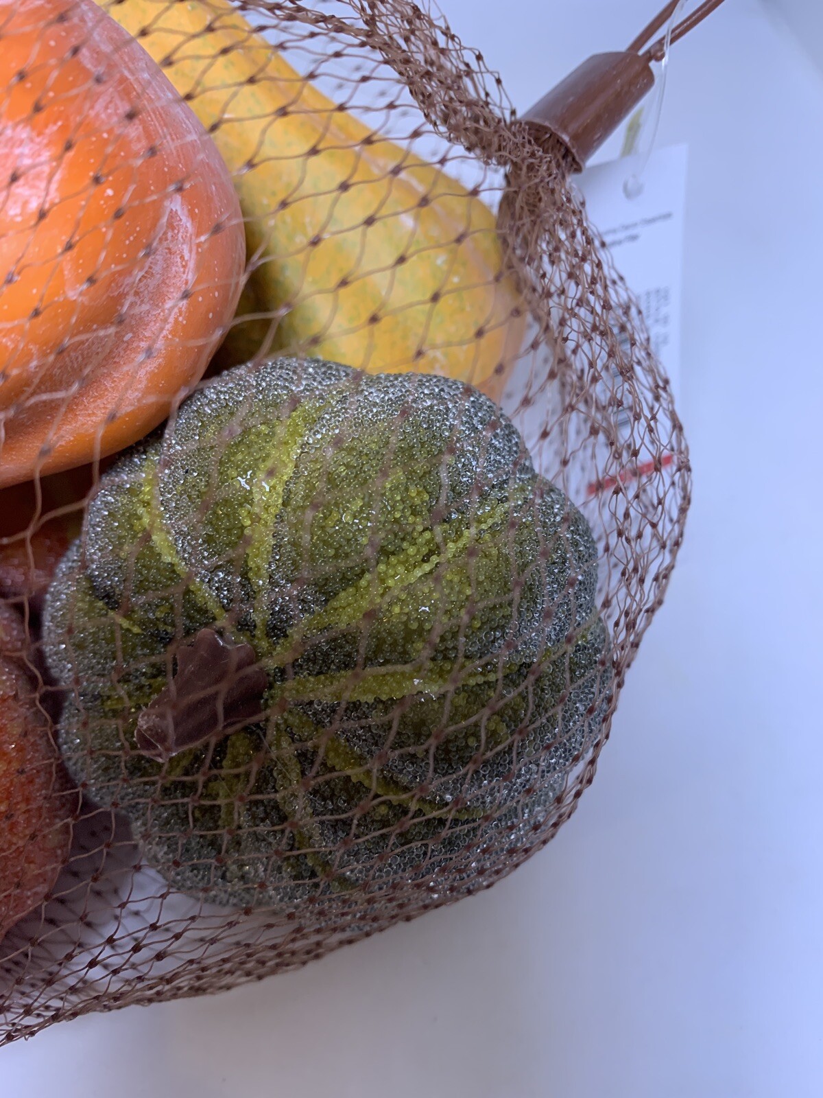 Faux Sugared Fruit Pumpkins Gourds Fall Decor Sonoma Small 3″ sizes