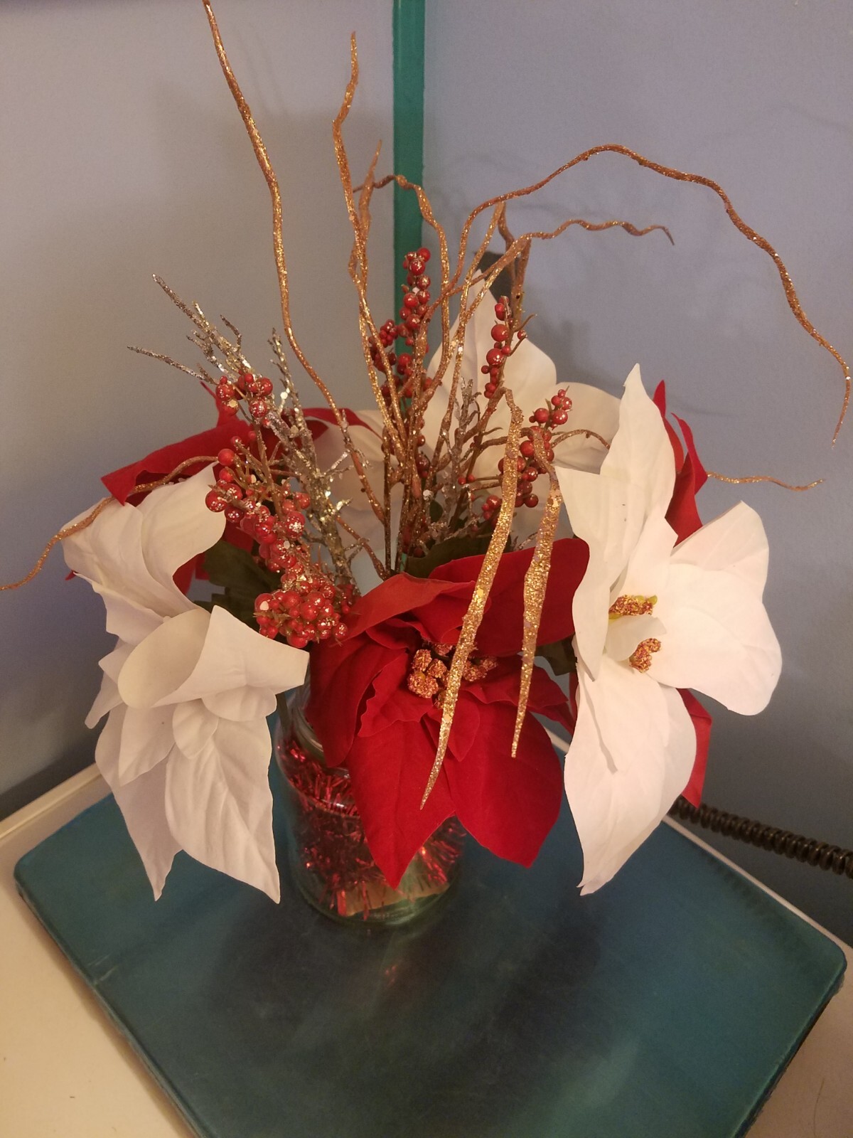 Handmade Table Decor I made this with a recycled glass jar and assorted…