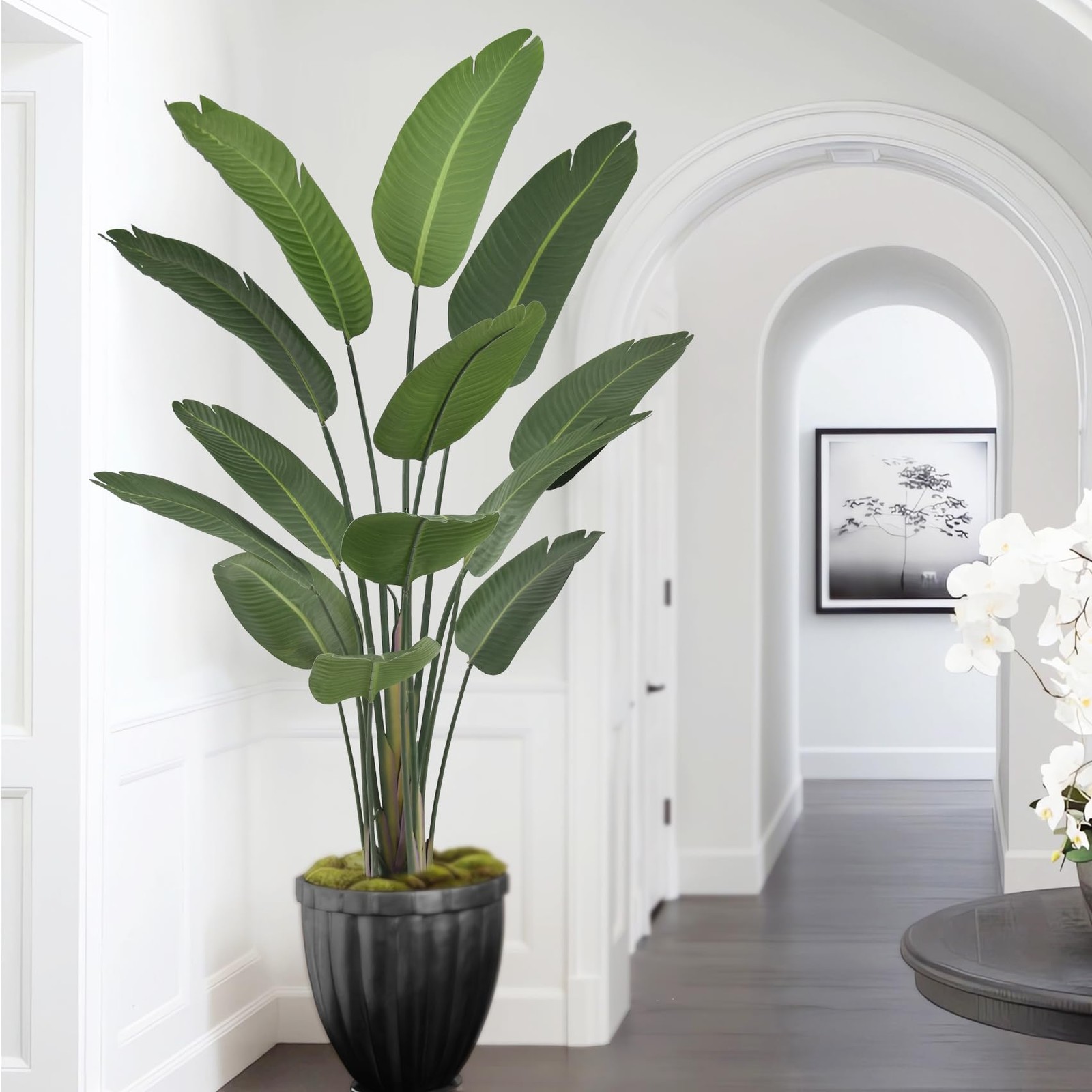 6FT Artificial Bird of Paradise Plant (72in) Tall Faux Tree with Realistic 13…