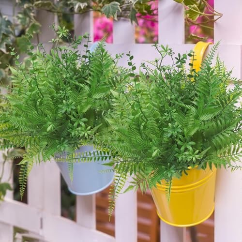 Mixed Eucalyptus Leaves StemsPCS, Artificial Plants Boston Fern 12 Fern-green