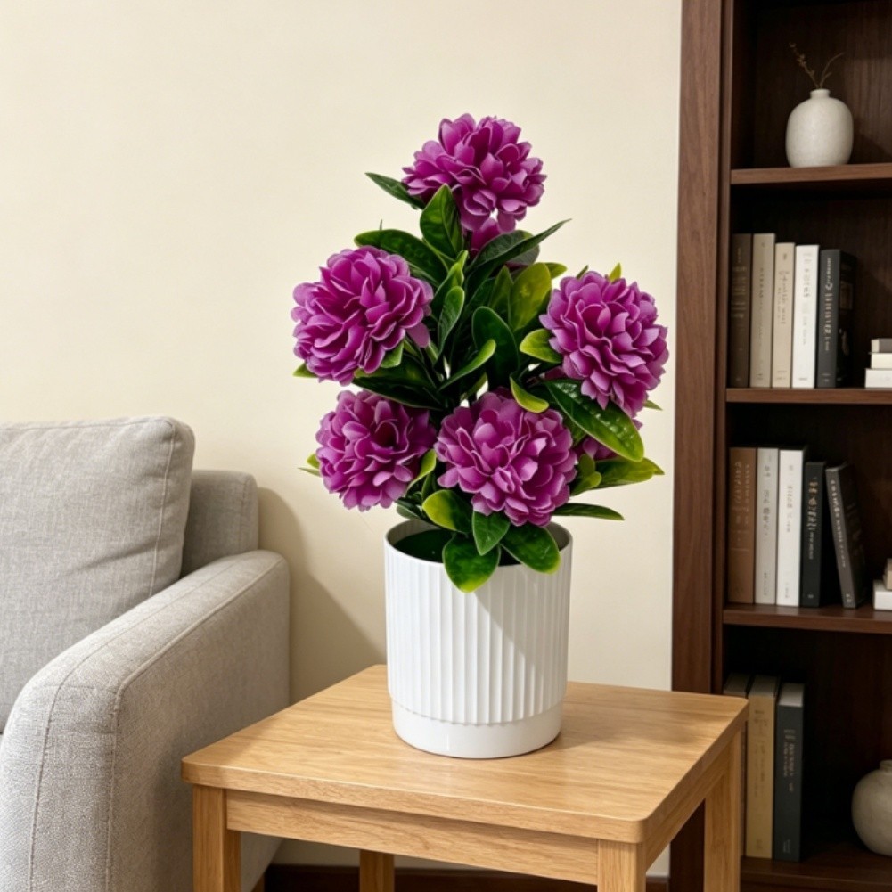 7 Piece Silk Chrysanthemum Flower Arrangement for Tabletop Centerpiece Decor