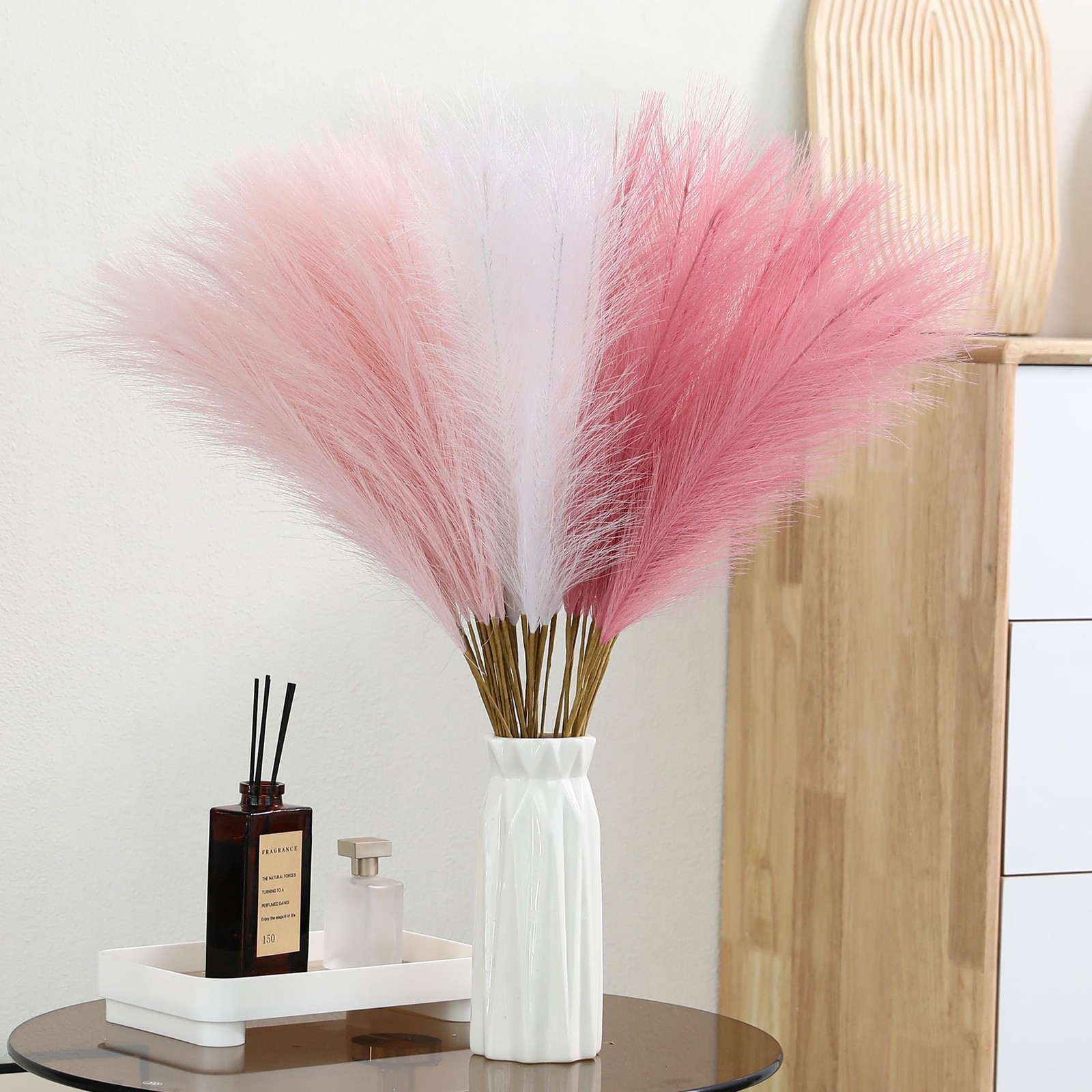 30pcs Pink Pampas Grass 24″ Artificial Home Decor for Weddings & Events
