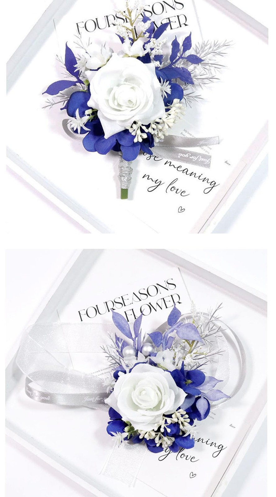 Wrist Corsage and Boutonniere Set for Prom Homecoming Wedding Party Celebrati…