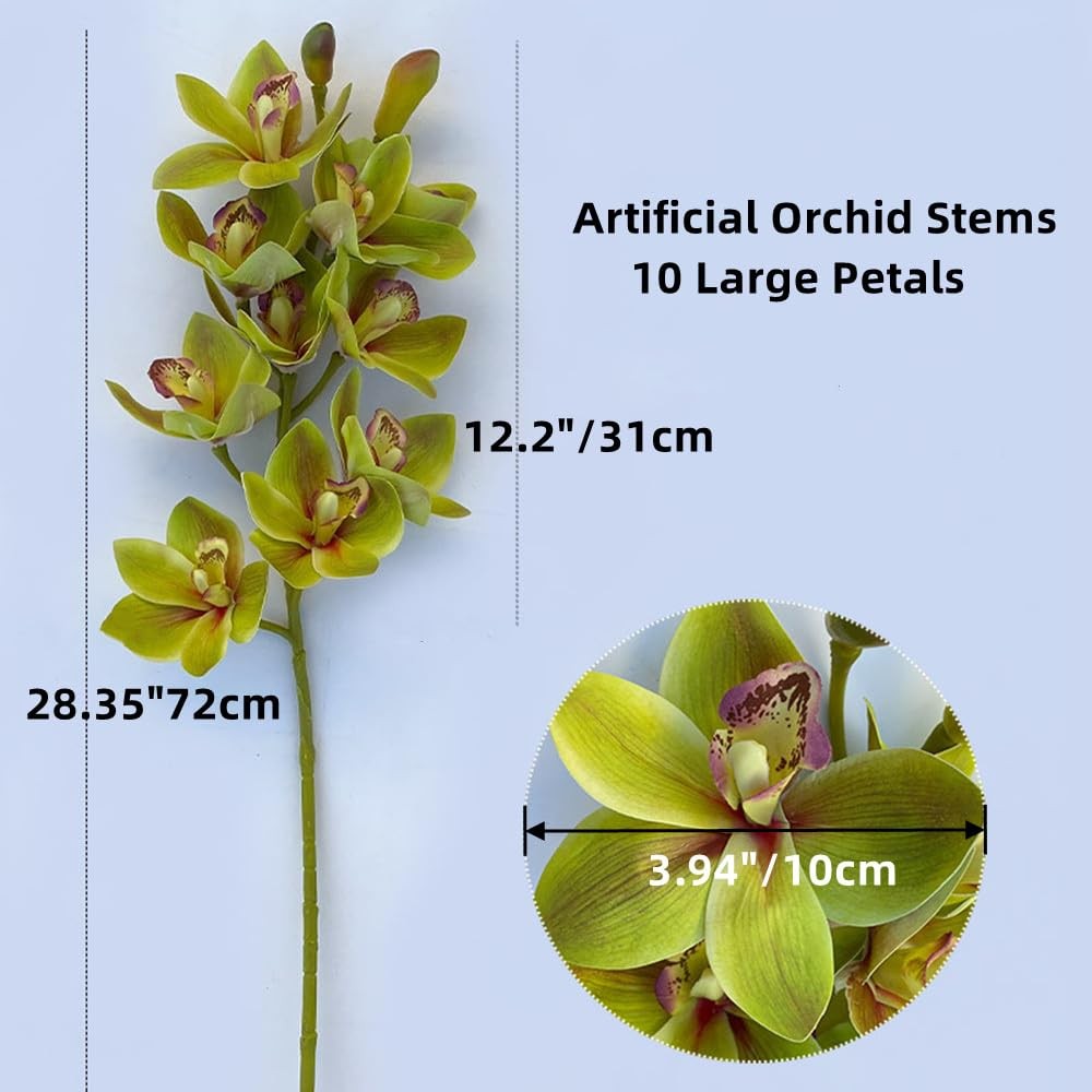 XZJMY 28.4″ Artificial Phalaenopsis Flowers,Latex Phalaenopsis Branches,3D Fa…
