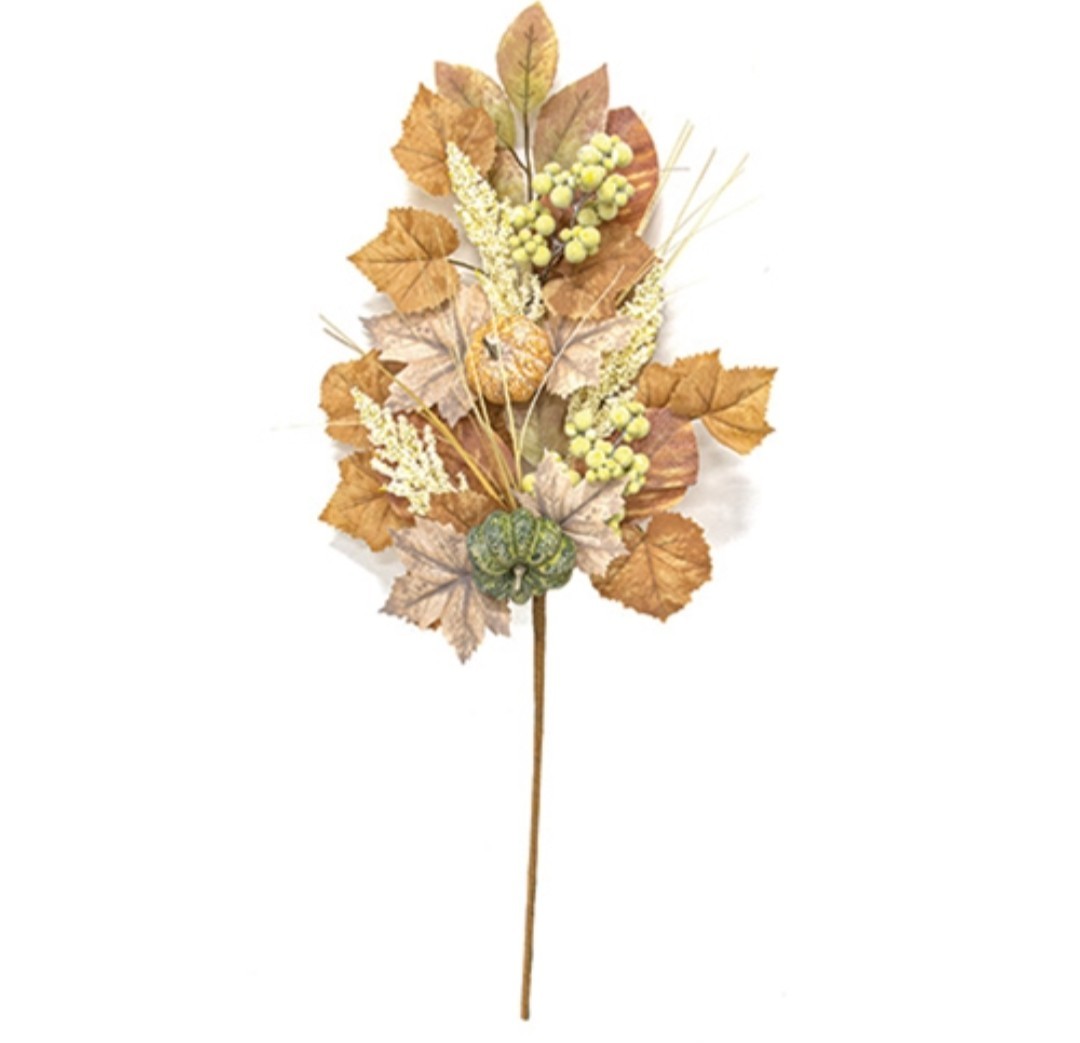 28″ Wind Washed Fall Foliage Floral Pick