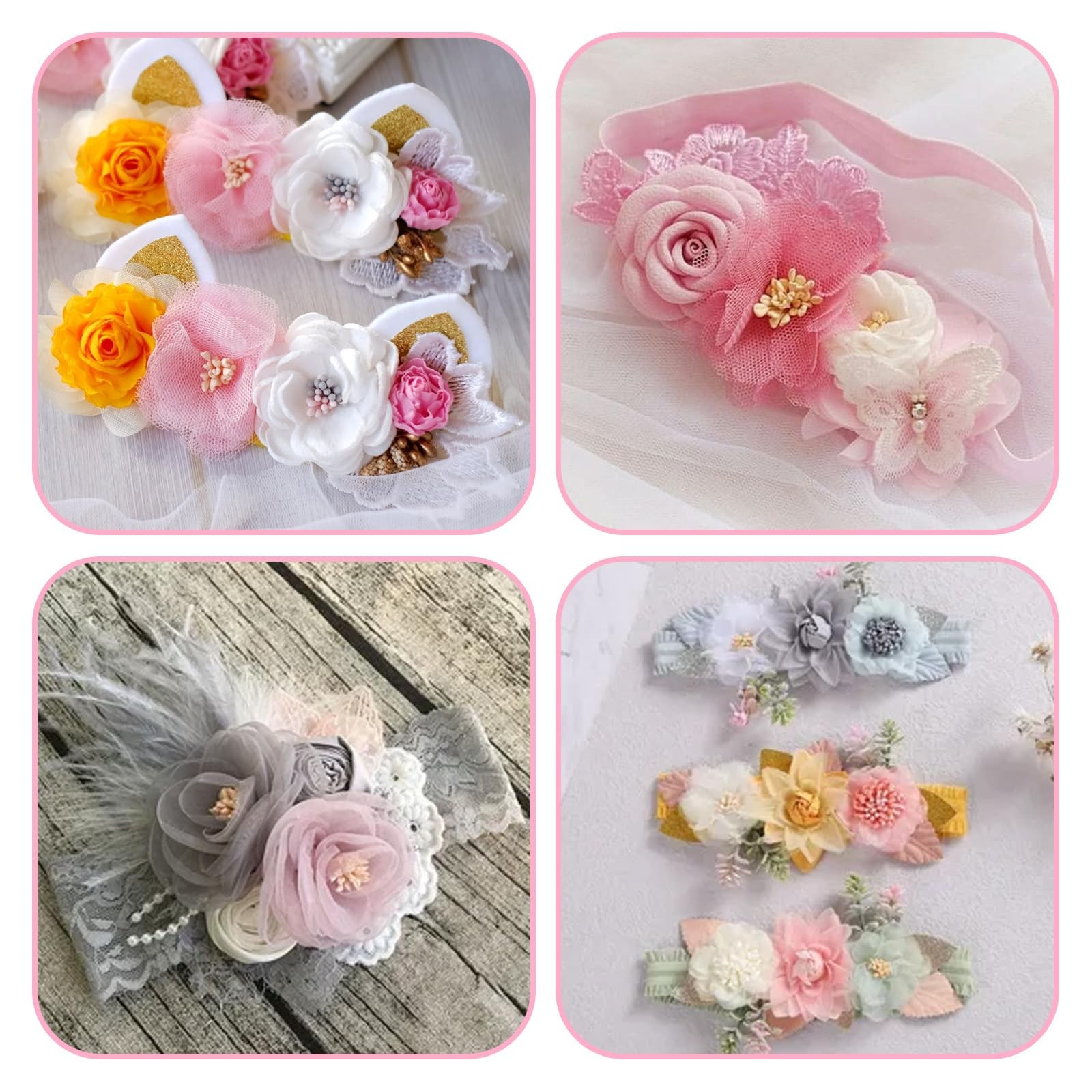 1050 Pcs Mini Flower Stamen, 3mm Artificial Pearl Floral Pistil, Double Heads…