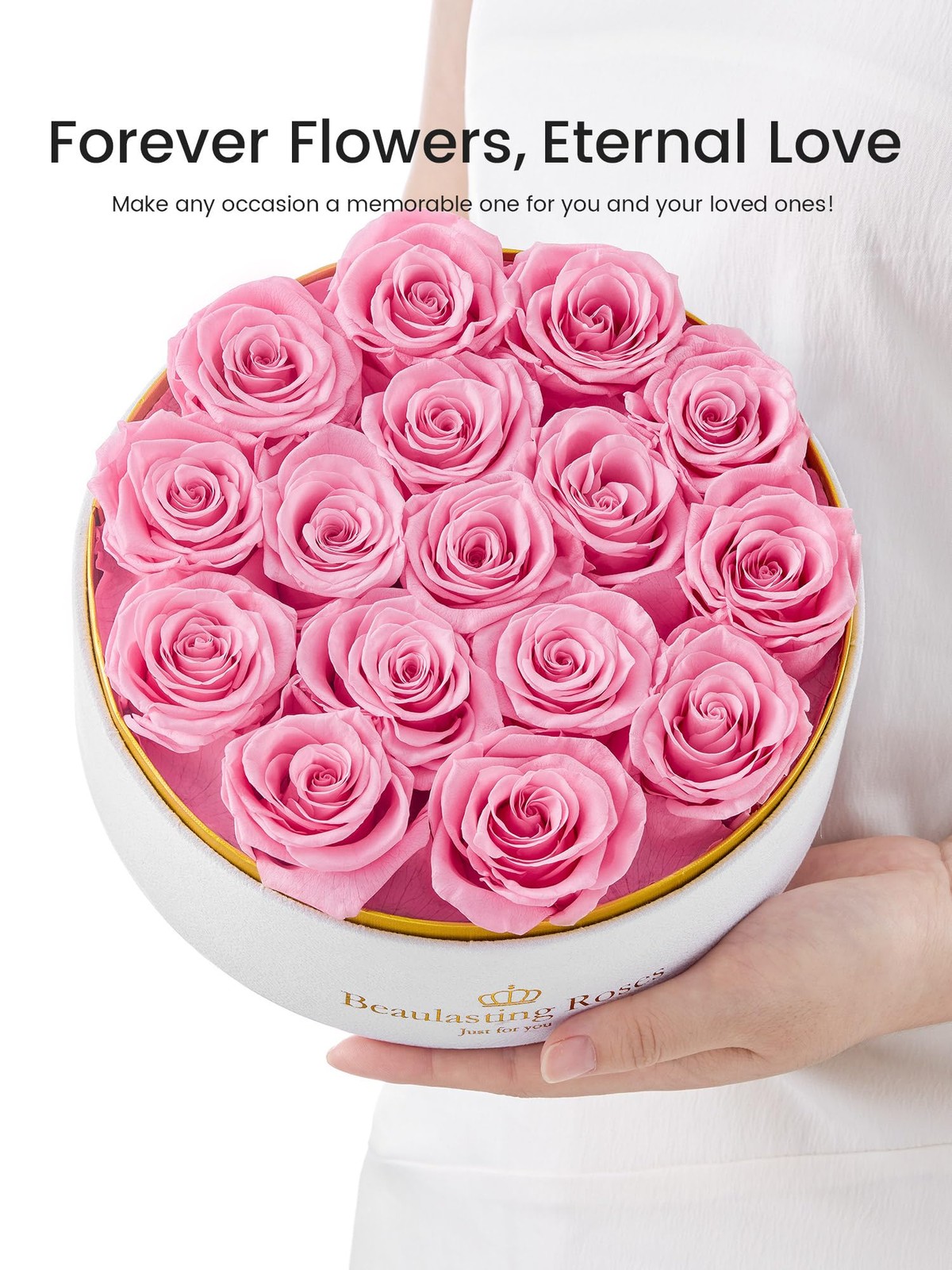16 Preserved Roses Forever Flowers Real Roses in a Box Mother’s Day Birthday …