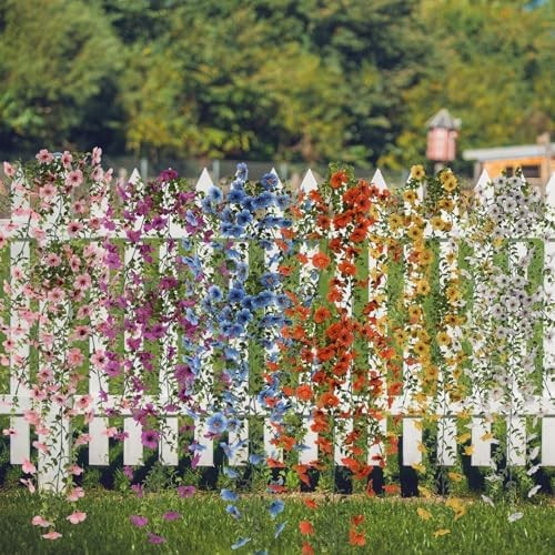 Artificial Hanging Flowers UV Resistant Outdoor Fake Flowers Hanging Basket