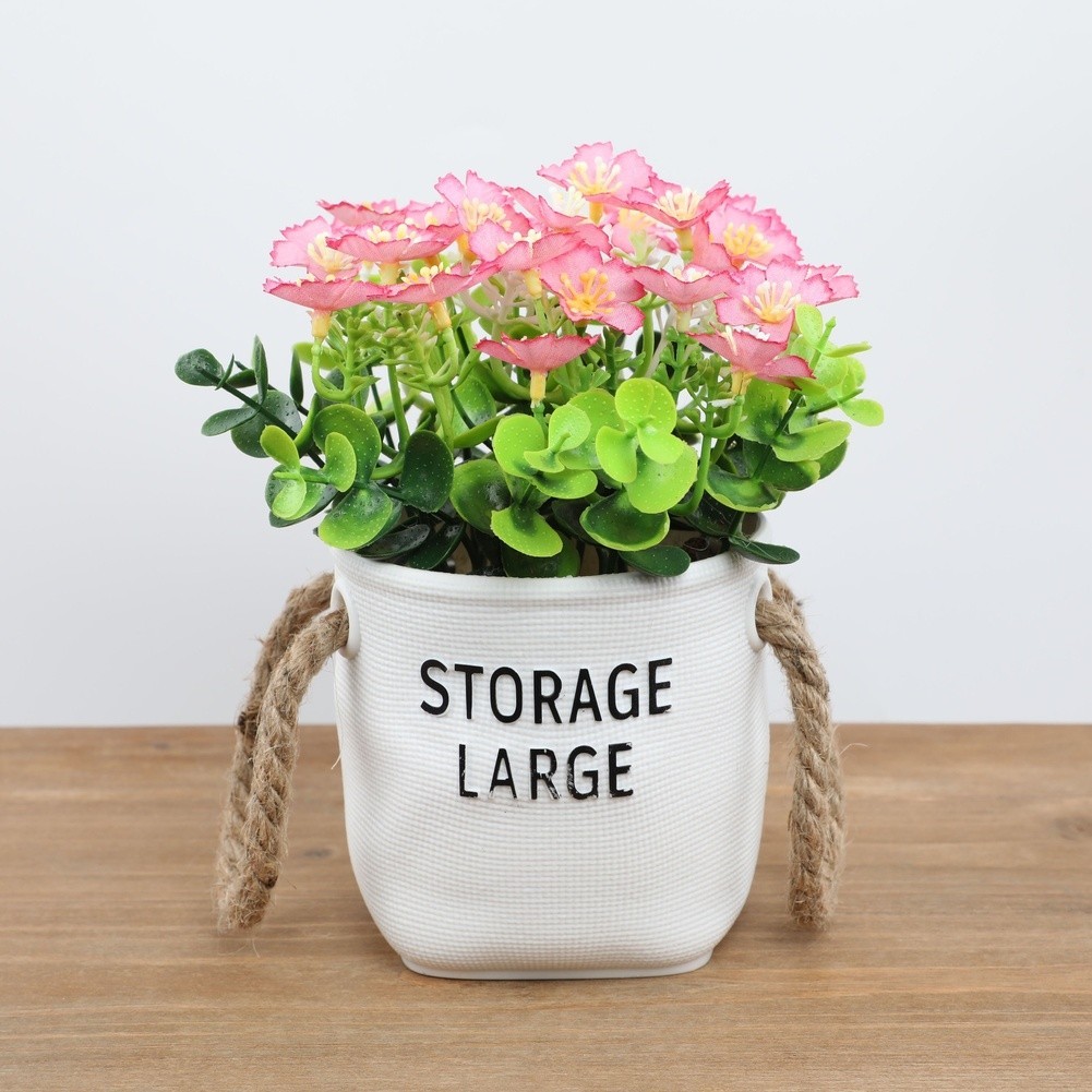 Compact Milo Orchid Artificial Silk Flower Potted Plant for Home and Office Use