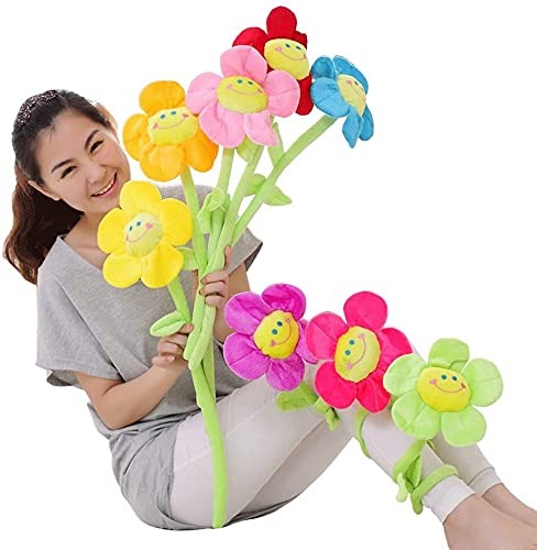 Stuffed Artifical Flower,Plush Sunflower Bouquet with Bendable Stems, Stuffed…