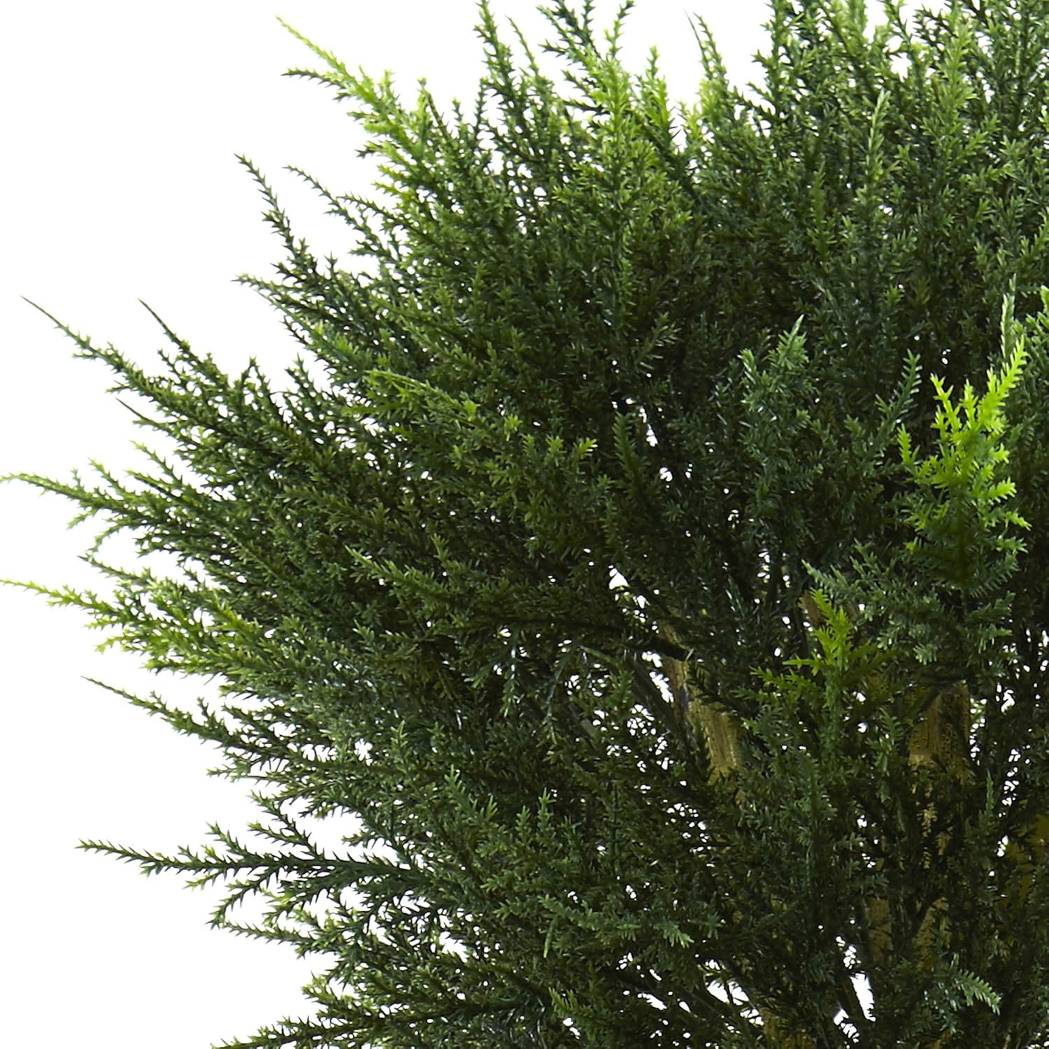 4.5Ft UV Resistant Cypress Topiary in Elegant Black Planter for Indoor/Outdoor U