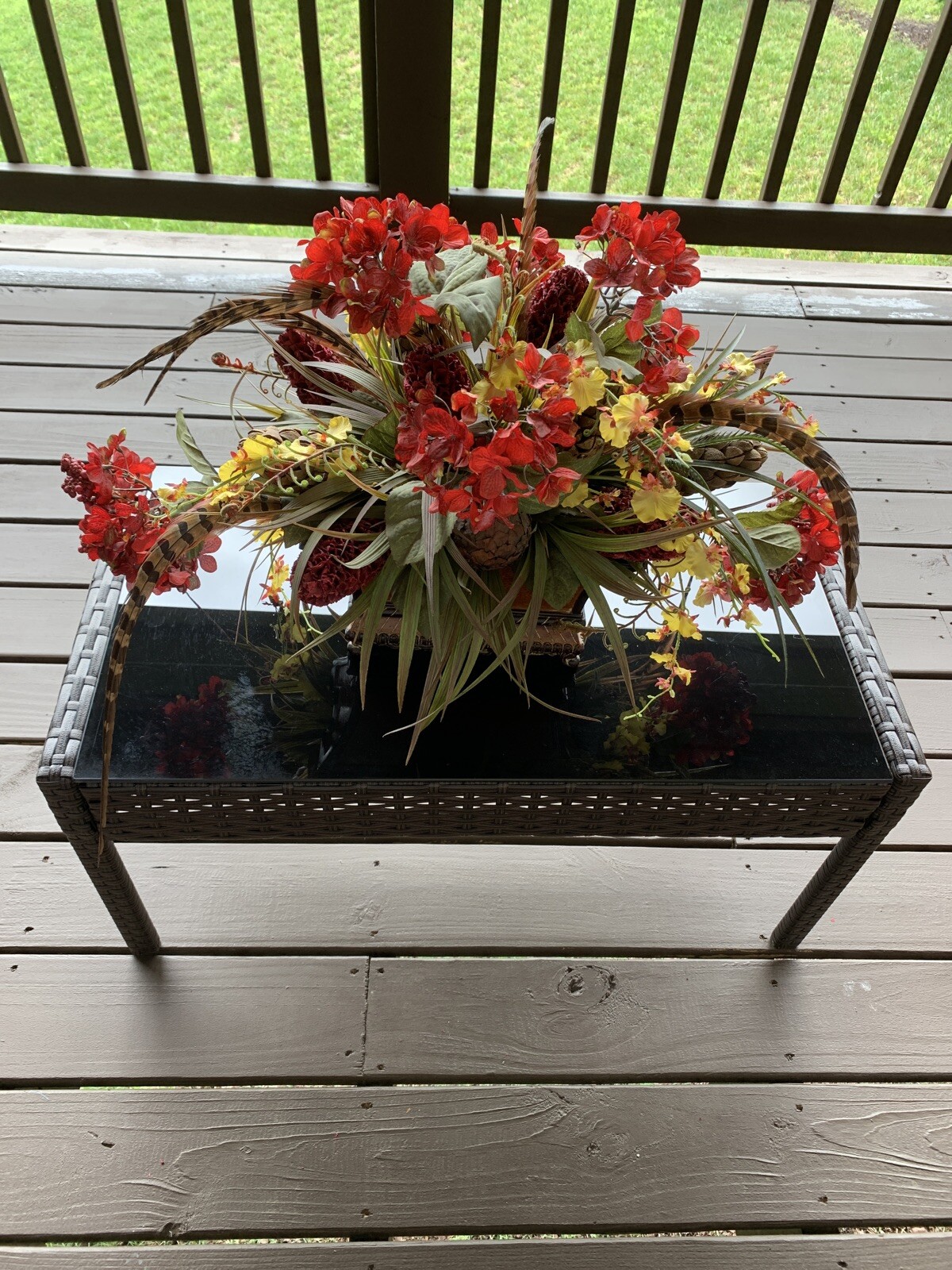 Artificial Fake Floral Plastic Variety Flower Twig Basket Plant Home Decoration