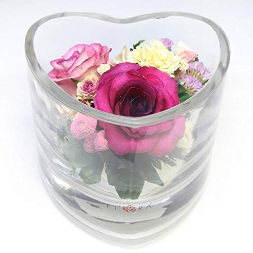 | Long Lasting Roses in Sealed Glass Vase | Preserved Fresh Cut Rose | Unique