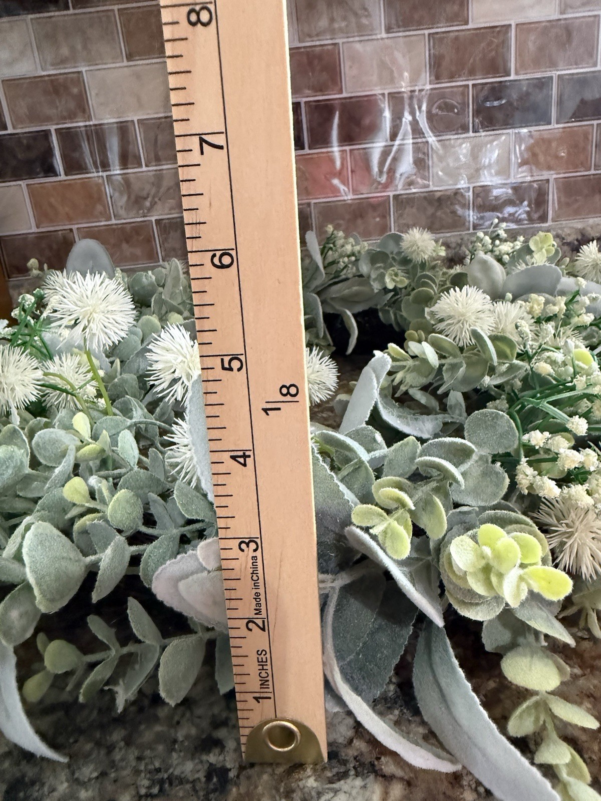 Artificial Eucalyptus Lambs Ear Mixed Greenery Everyday Year Round Wreath