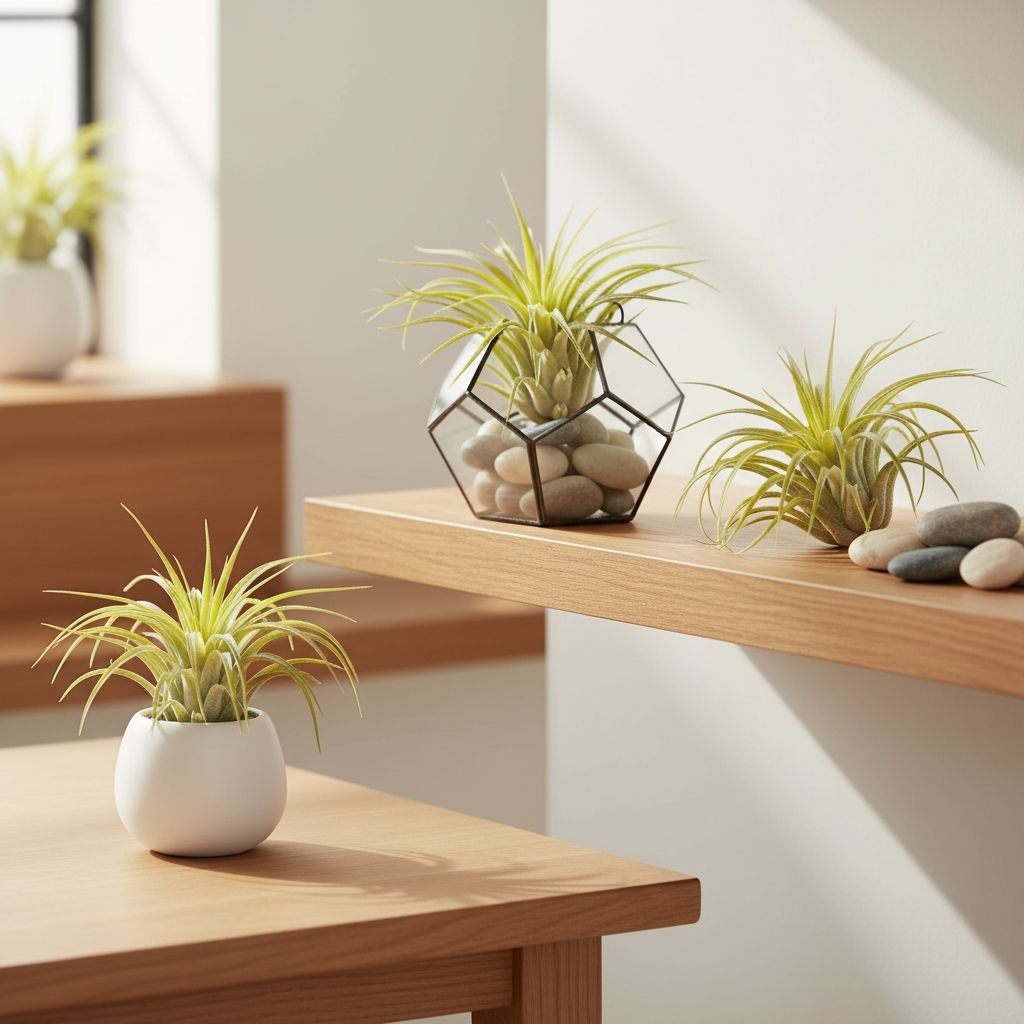 Artificial Air Plant Set of 3 Real Touch Faux Tillandsia Plants Small Faux Air P