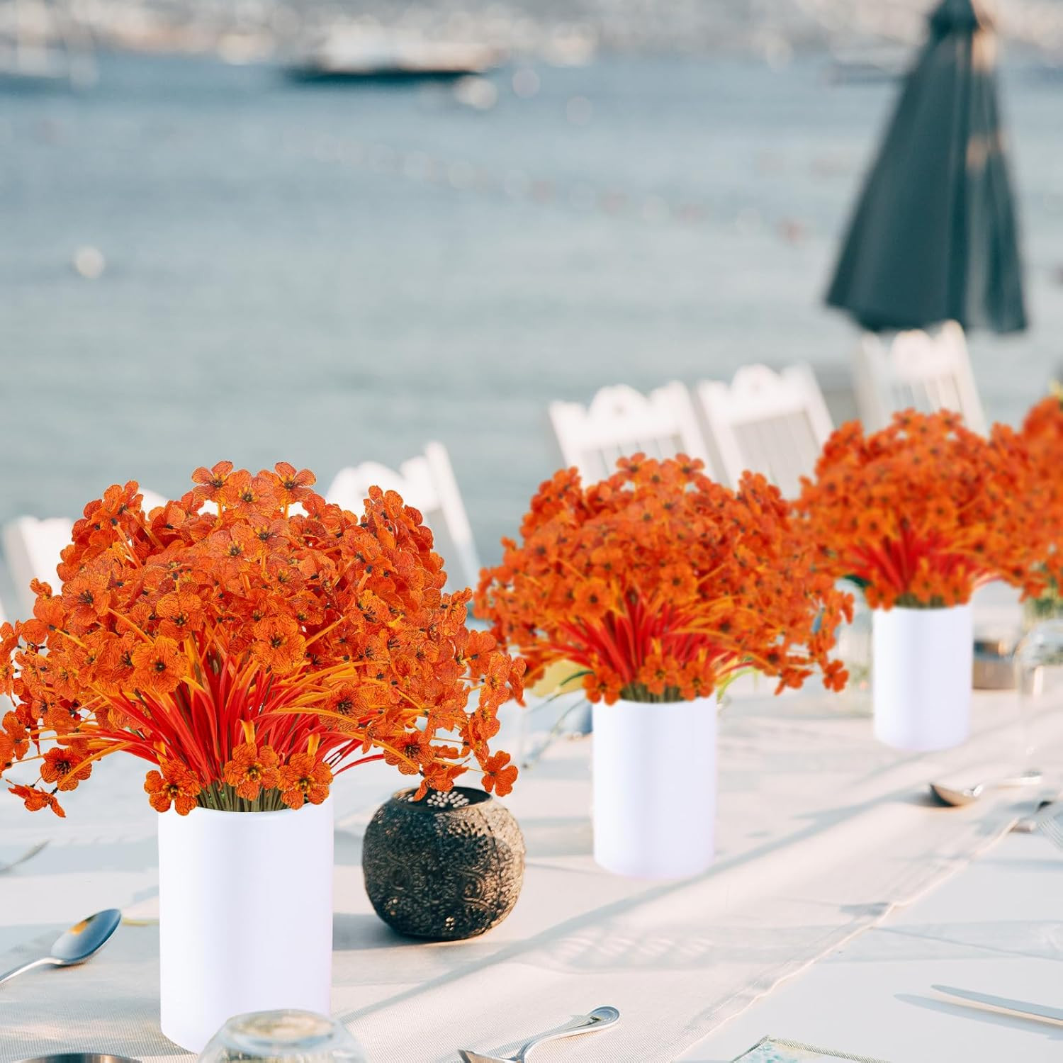 20 Bundles No Fade Faux Fall Flowers for Thanksgiving Harvest Decor