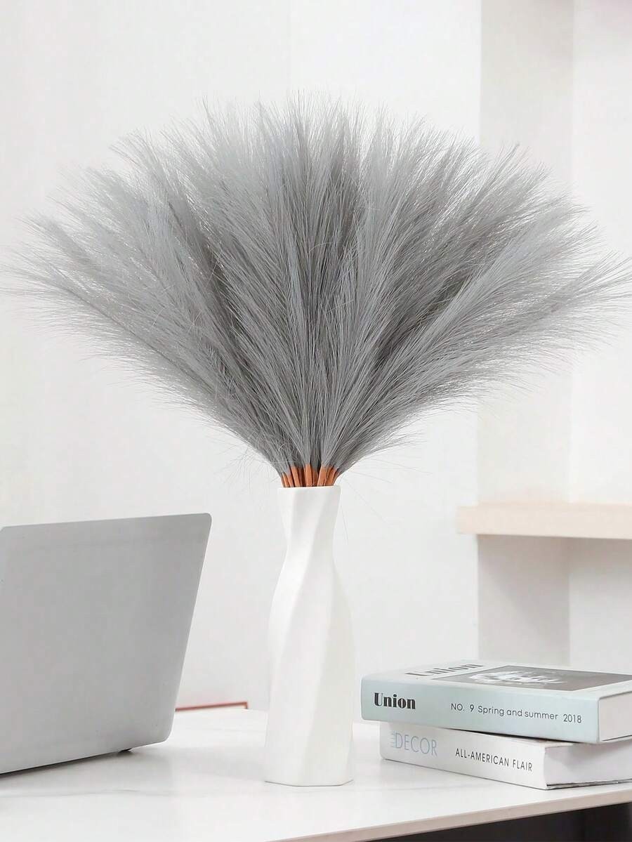 Artificial Pampas Grass Boho Vase Filler Wedding Home Room Decor Faux Plant