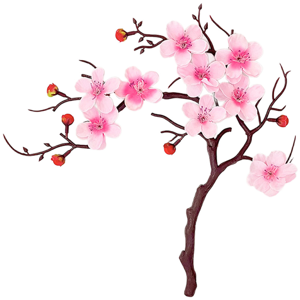 White Red Pink Yellow Rose Red Artificial Plum Blossom Bonsai for Home Styling