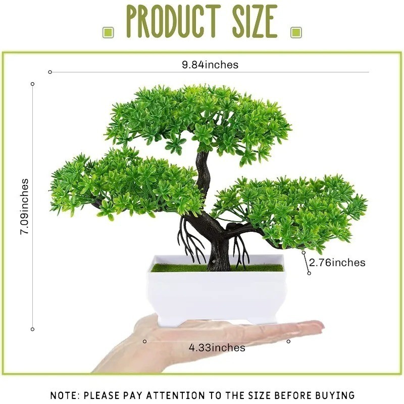 Artificial Bonsai Tree Potted Plant Fake Flowers Home Table Garden Decoration
