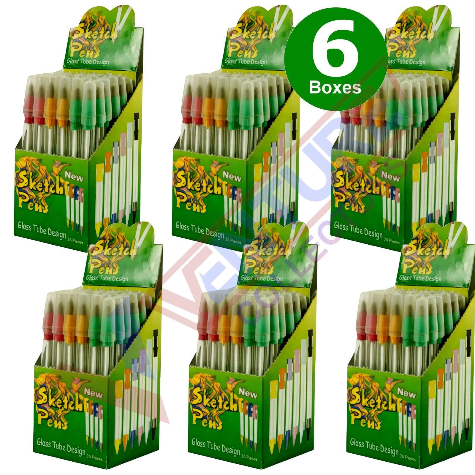 Glass Sketch Pends 216pcs = 6 Box Wholesale Price FREE SHIPPING