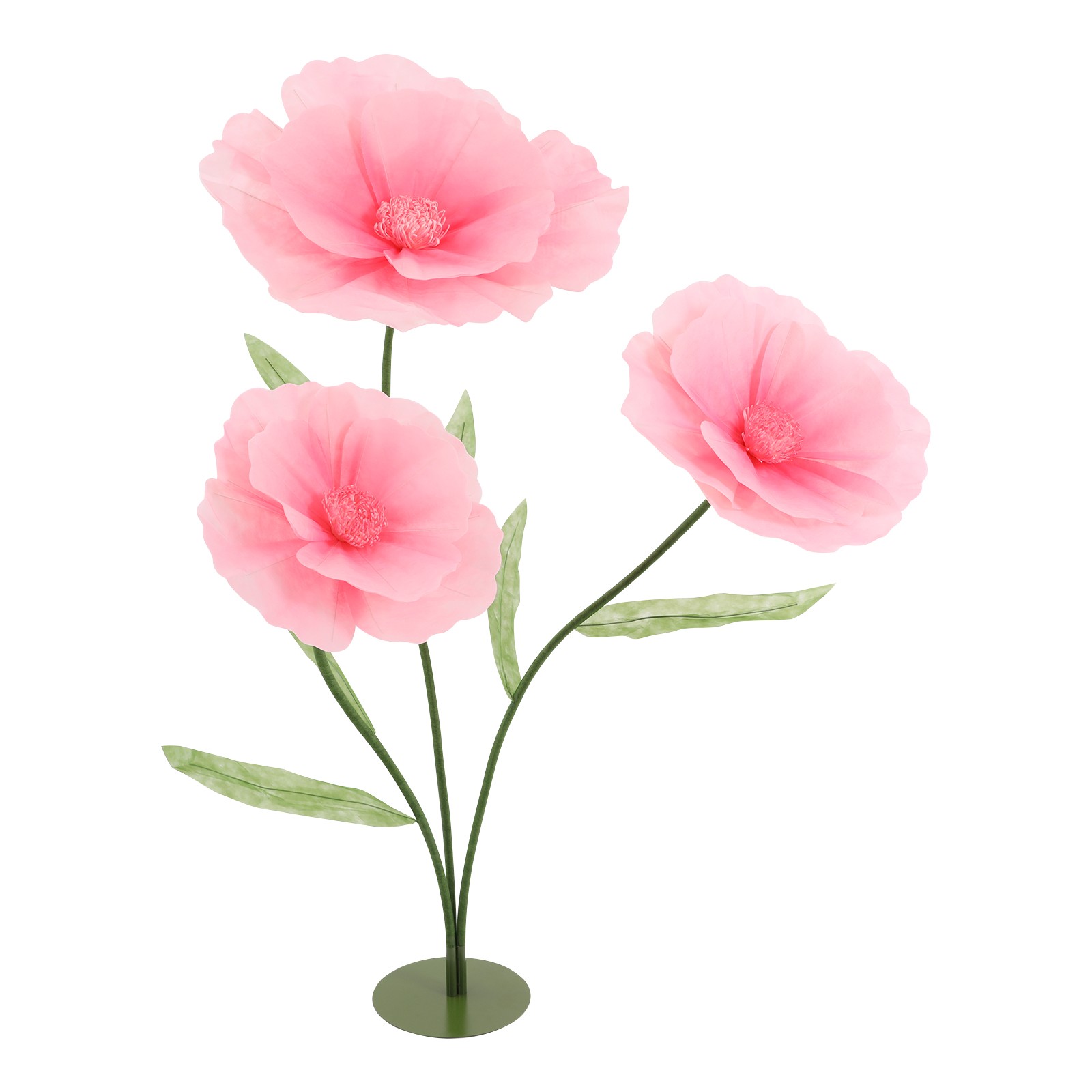 Giant Flowers for Decoration,3-Head Fake Flower Artificial Fabric Flower,Wedding