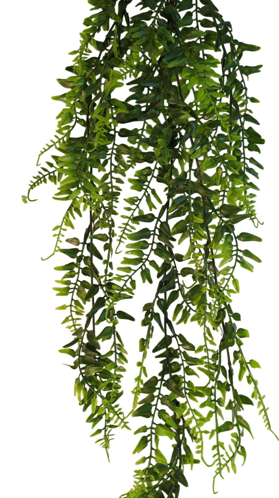 Artificial Hanging Fern Greenery Set of 2 Faux Trailing Fern Bushes Hanging Gree