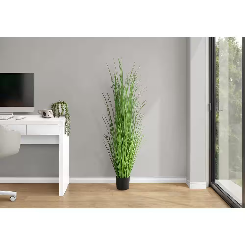 47.25 In. Artificial Green Plastic Indoor Grass Tree, Faux/Fake Floor Greenery,