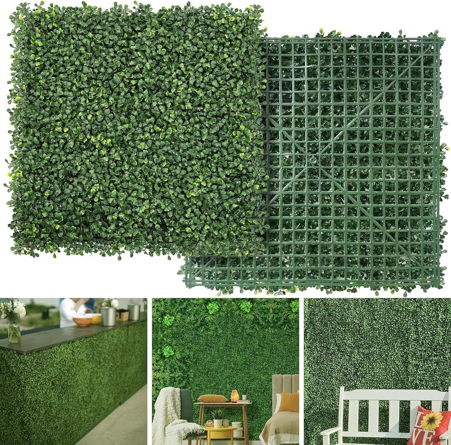 NETAP 6pc 20x20in Grass Wall Panels