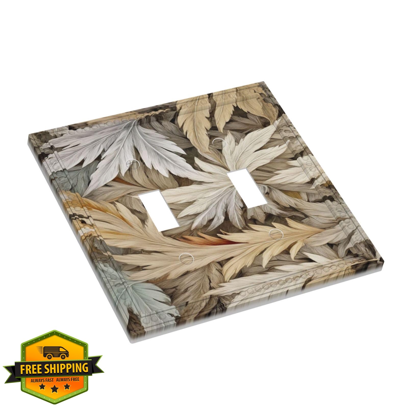 Muzumu Dried Palm Leaves Double Toggle Beige