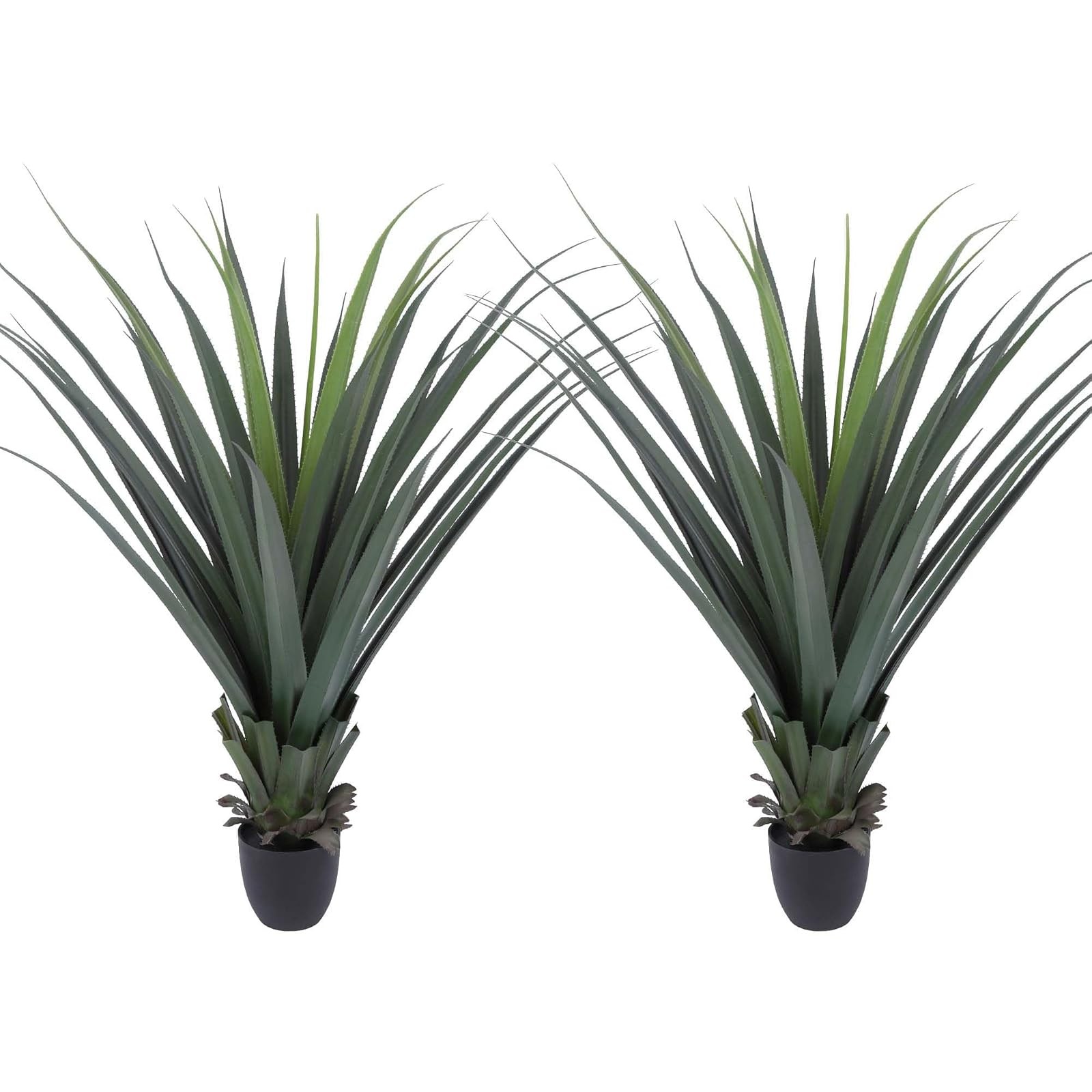 Faux Agave Plant 40 Inch Artificial Spiked 2 Pack Indoor