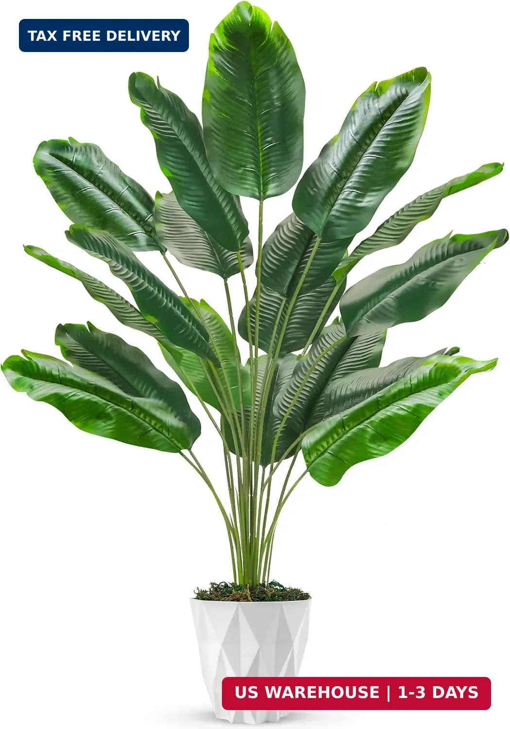 Der Rose Tall Fake Plants 28″ Artificial Potted Tropical Faux Plants Banana Tree