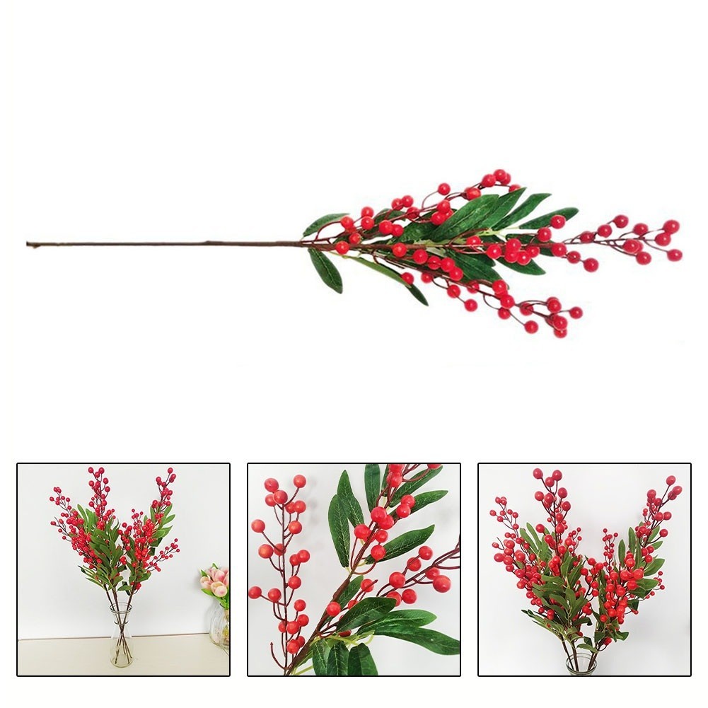 Eye catching Simulated Fruit Blueberry Berry Branch for Office Enhancement