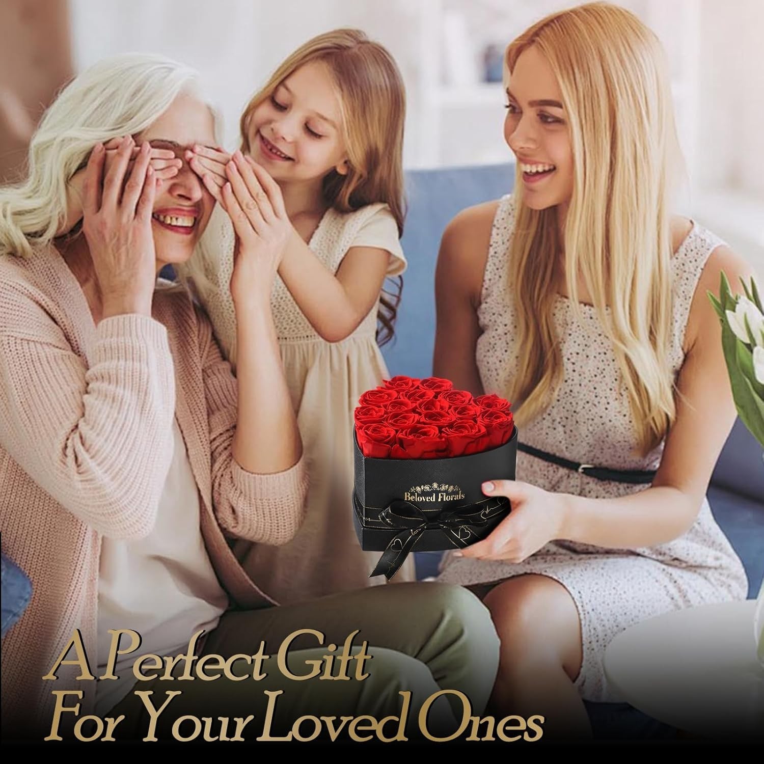 16 Preserved Flowers Rose Birthday Gifts for Women Her Mom Wife Girlfriend Grand