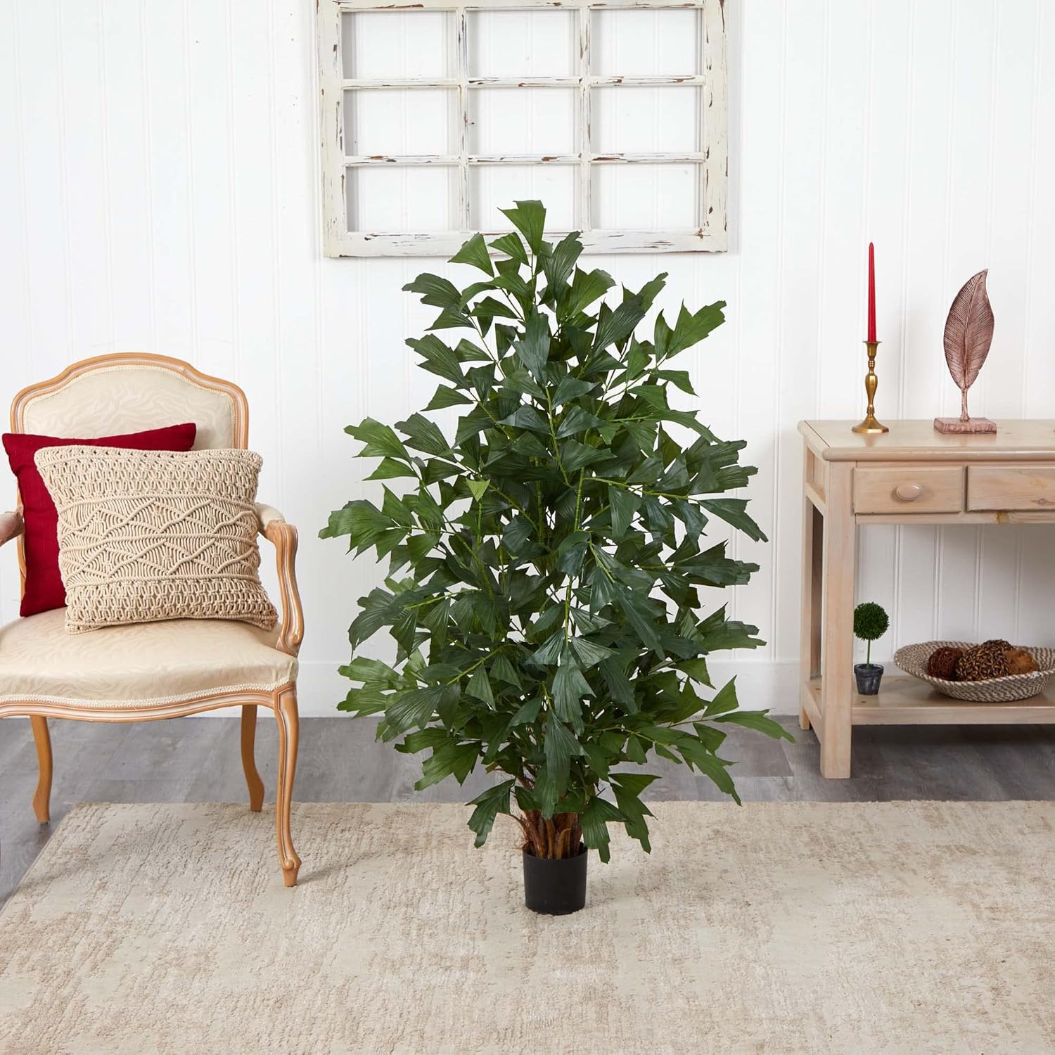Lifelike 4.5Ft Fishtail Palm Silk Tree – Perfect Indoor Decor!