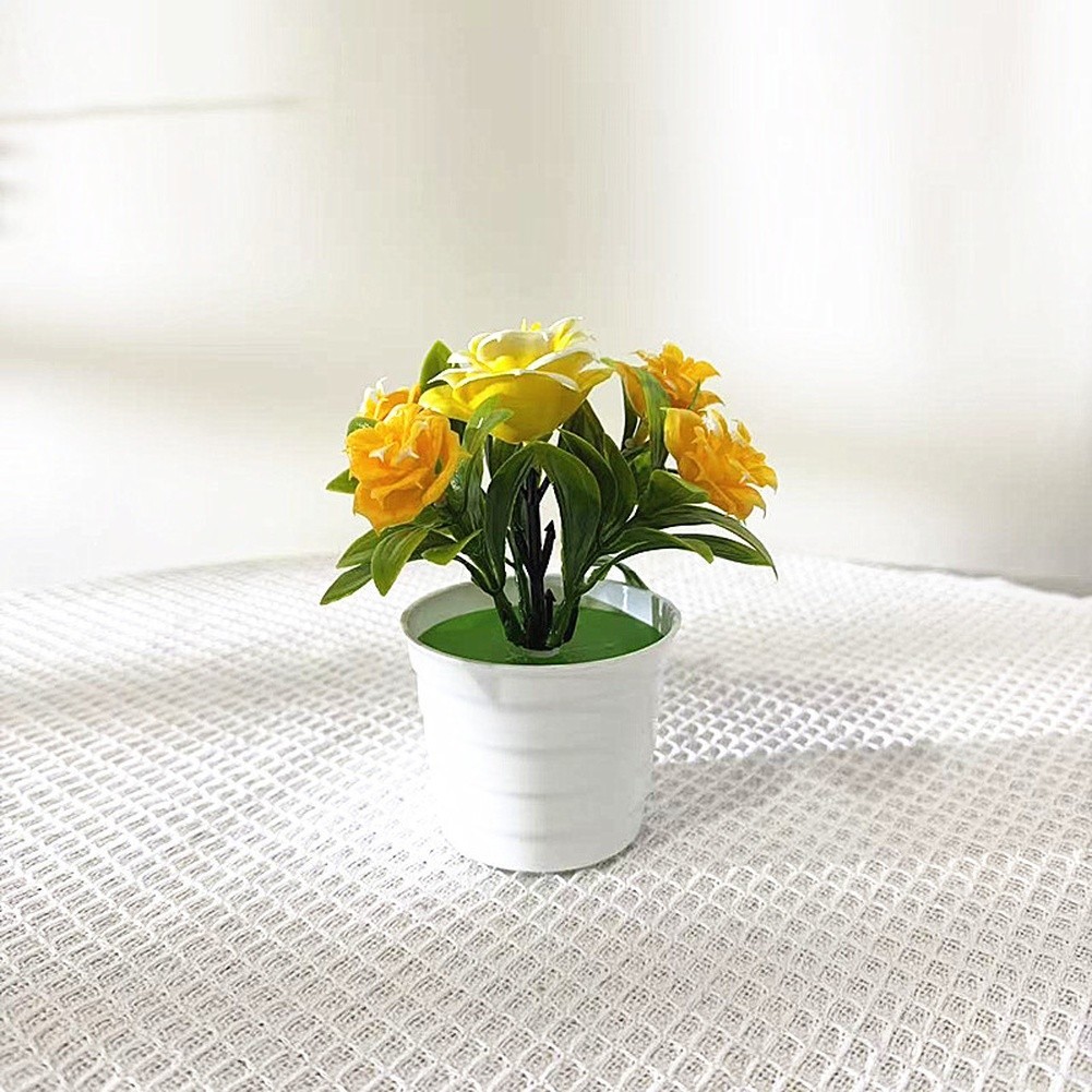 Compact Artificial Roses 14cm Tall with 12cm Width for Small Space Decor Needs