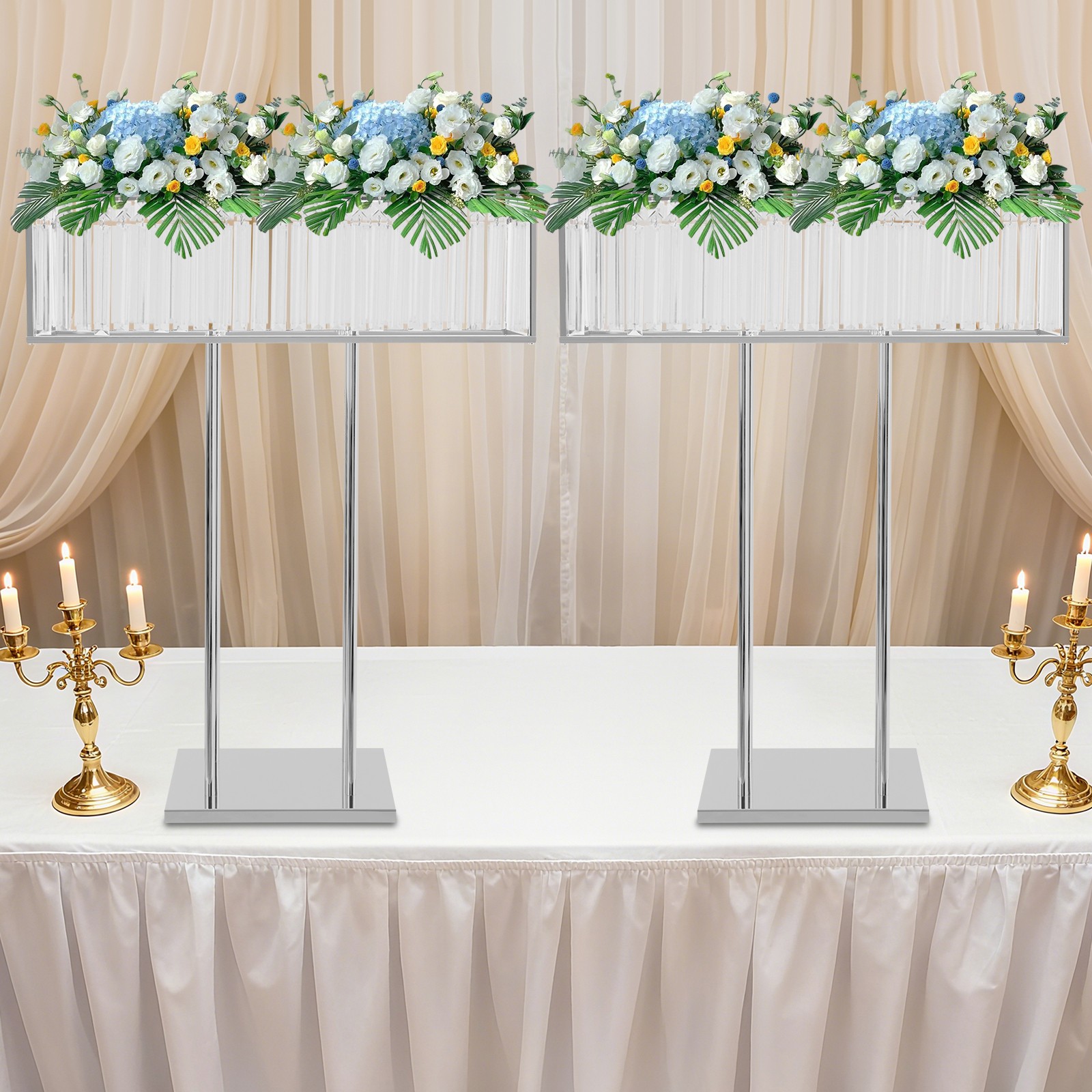 2pcs Flower Stand for Wedding Birthday Party Events 70*90cm Wedding Flower Stand