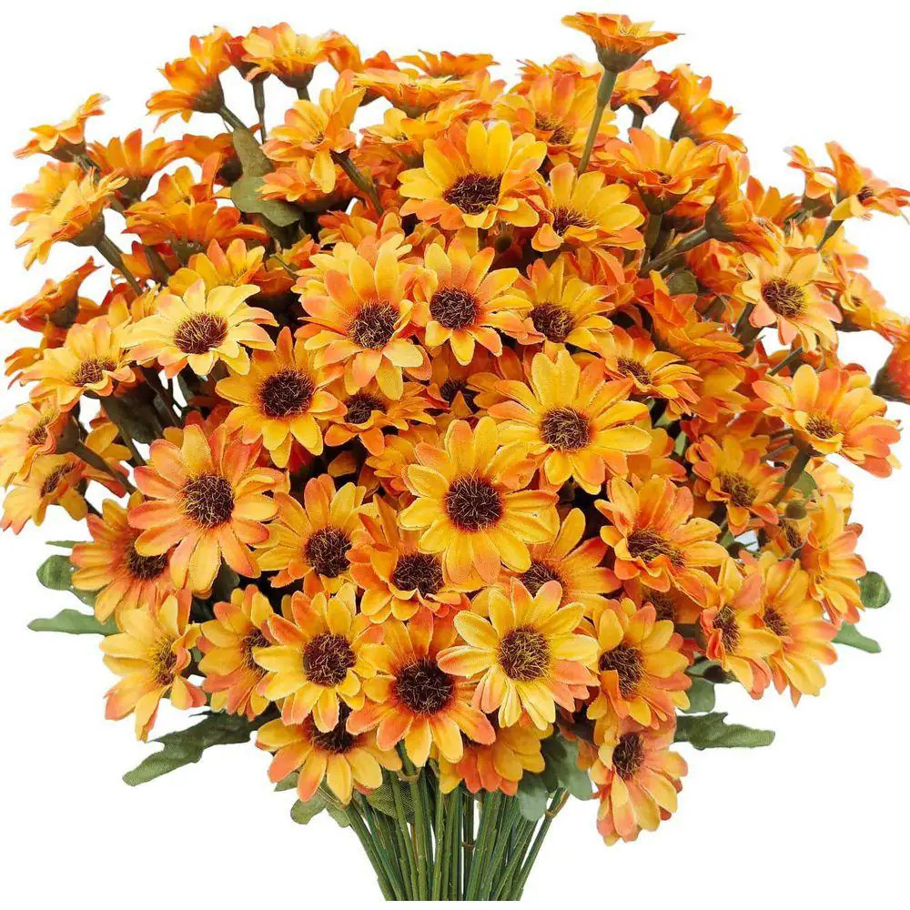 12.6 In. Yellow Artificial Fall Mum Flowers