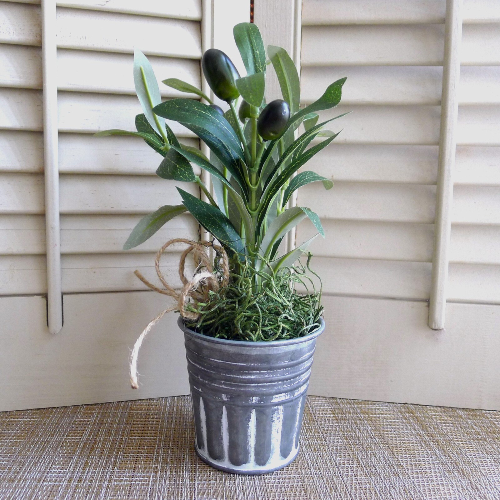 Olive Tree Branch Small Arrangement for Home Office Dining Restaurant Prop Decor