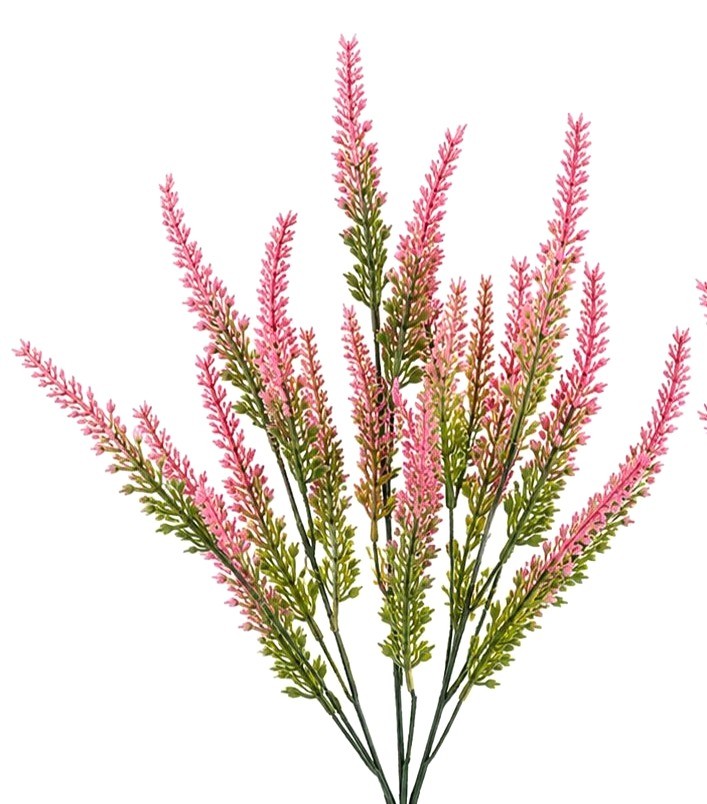 Blush Pink Faux Lavender Stems Artificial Heather Bush Floral Filler Wreath Flow