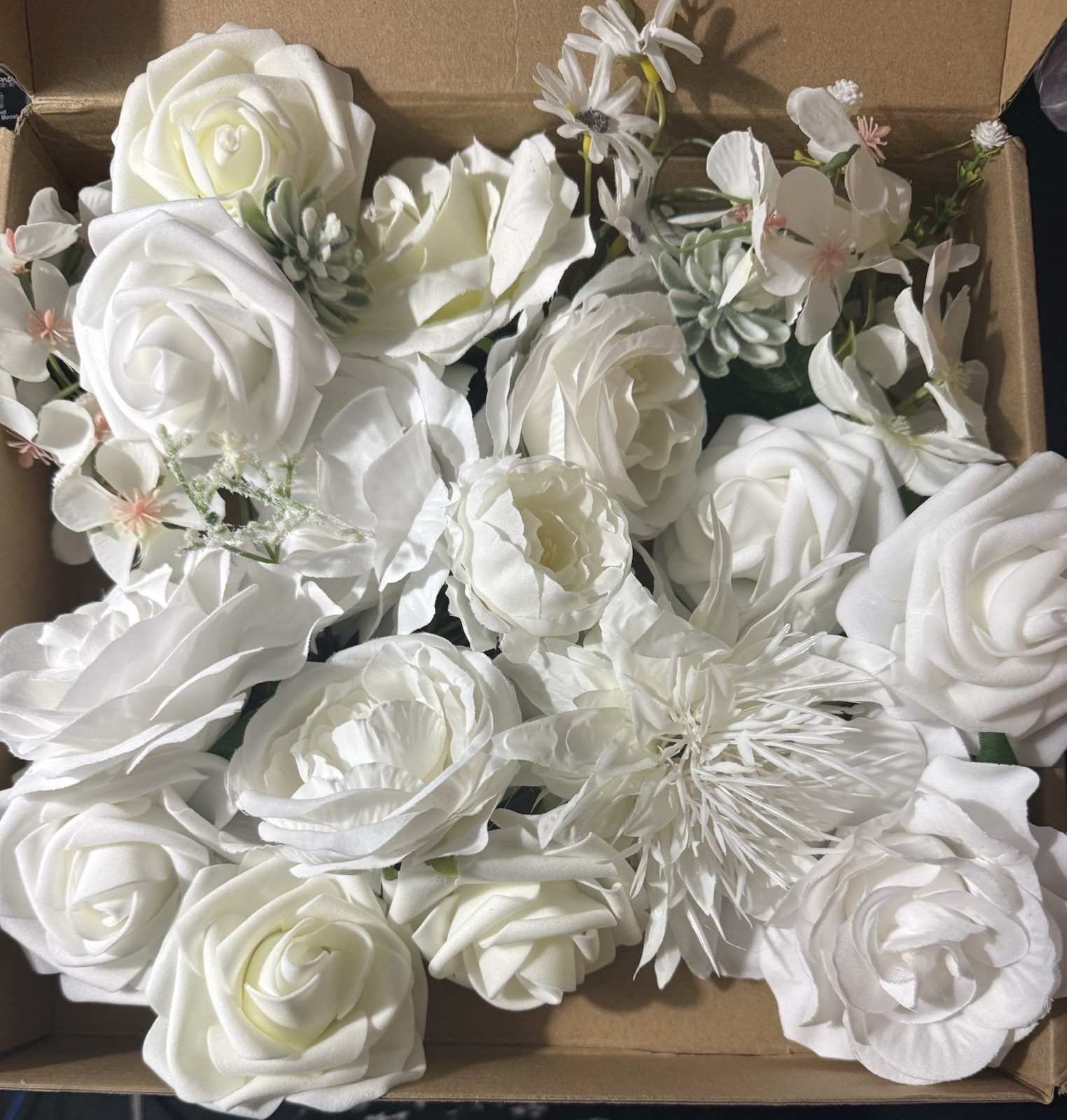 Artificial White Silk Flowers for Home Decor Wedding DIY – A0123
