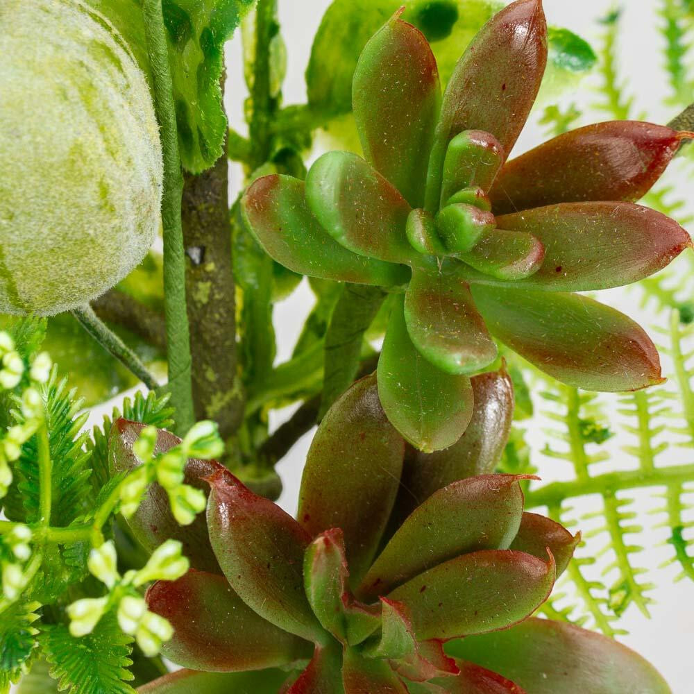 Set of 2 Artificial 19″ Foliage Sprays with Succulents And Fern