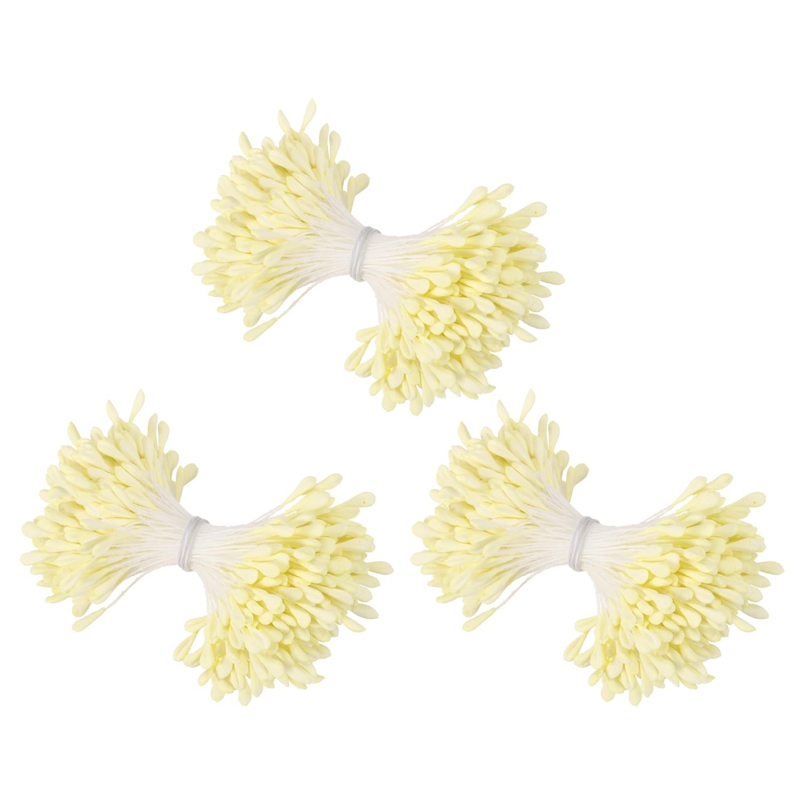 1020 PCS Light Yellow 3mm Double Head Flower Stamen Artificial Floral Craft