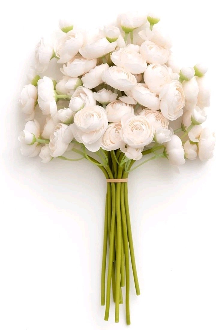 Ling’s moment Ranunculus Artificial Flower, Faux Silk Mini Ranunculus Flowers…