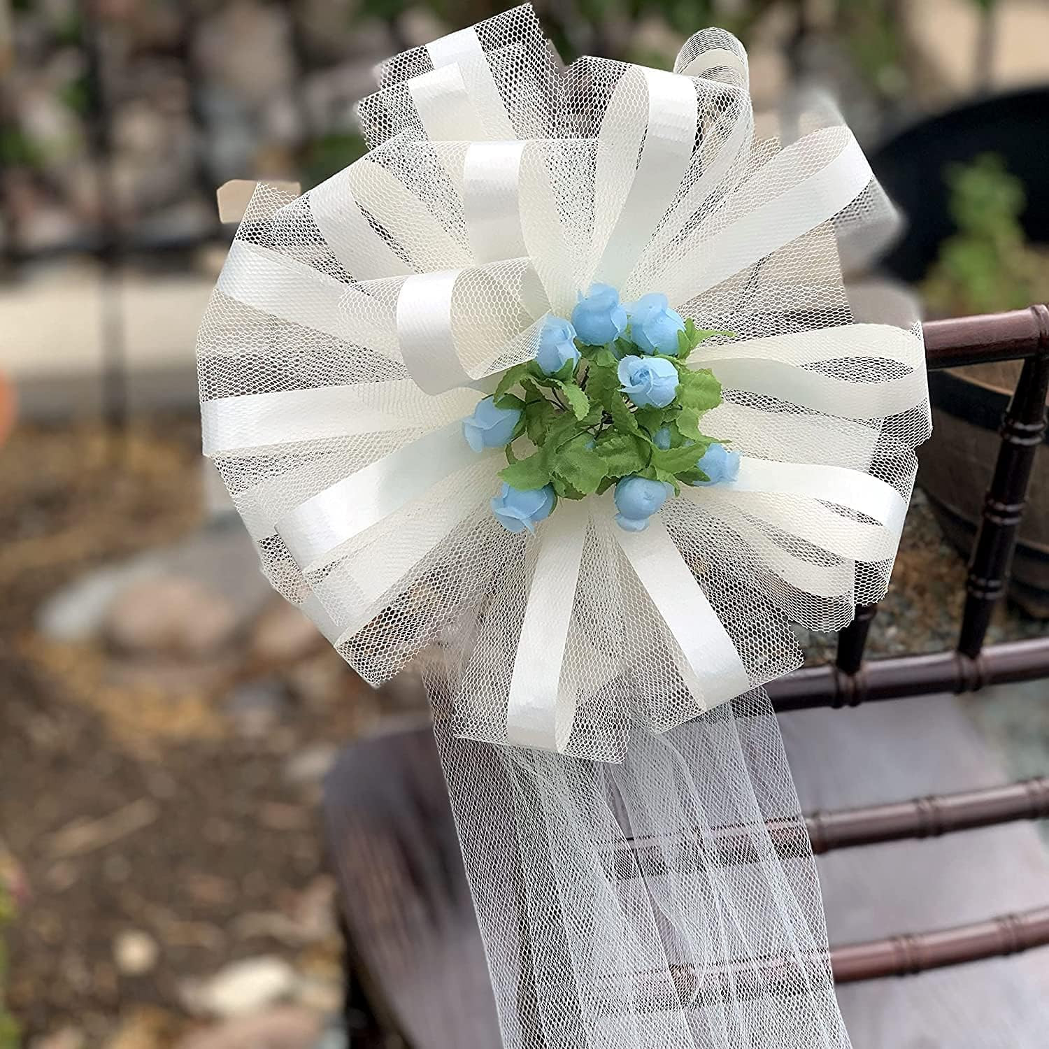 Light Blue Artificial Silk Flower Roses – 12 Mini Bouquets of 12 Rosebuds, 144 R